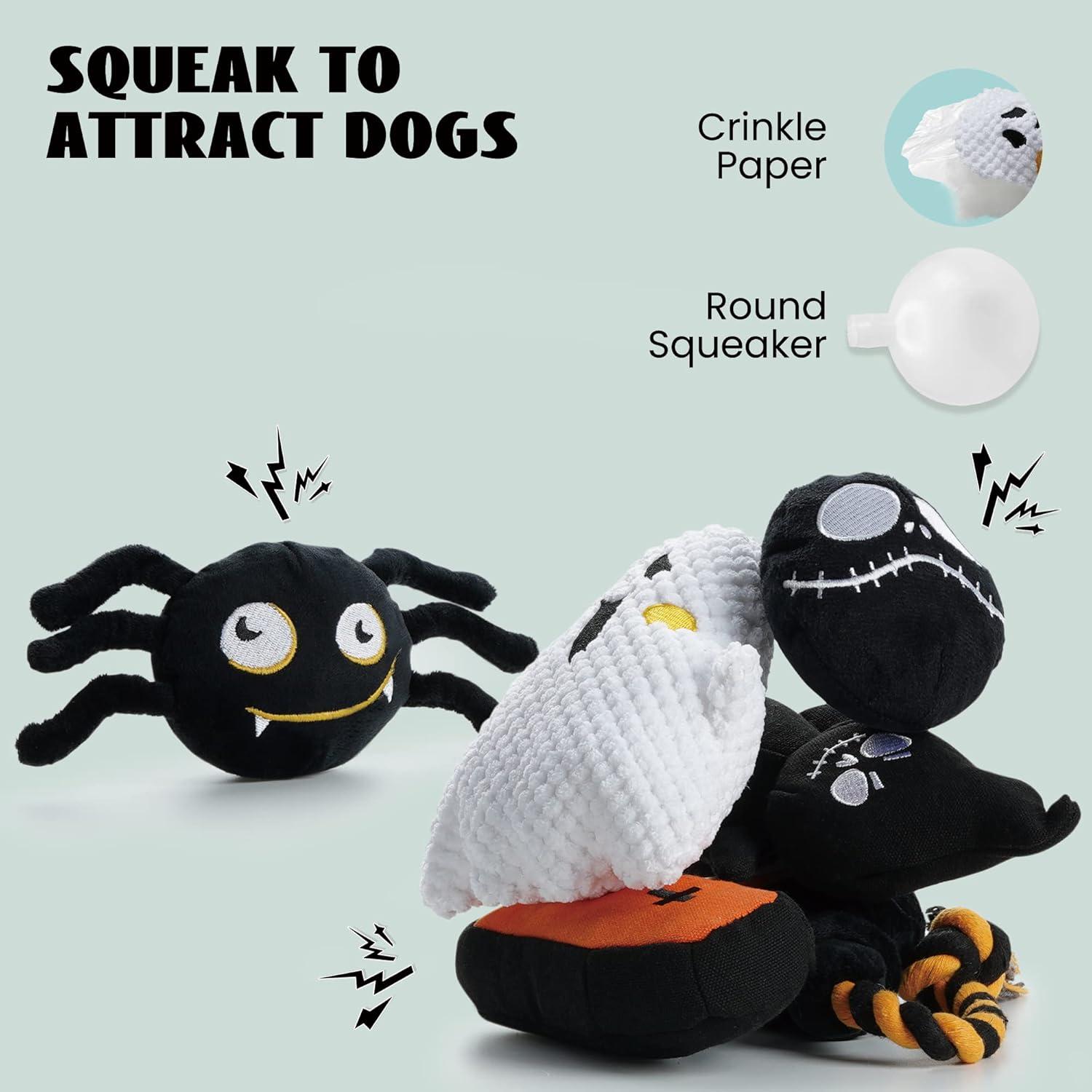 Set de Juguetes para Perros Nocciola 6 PCS Halloween Squeaky