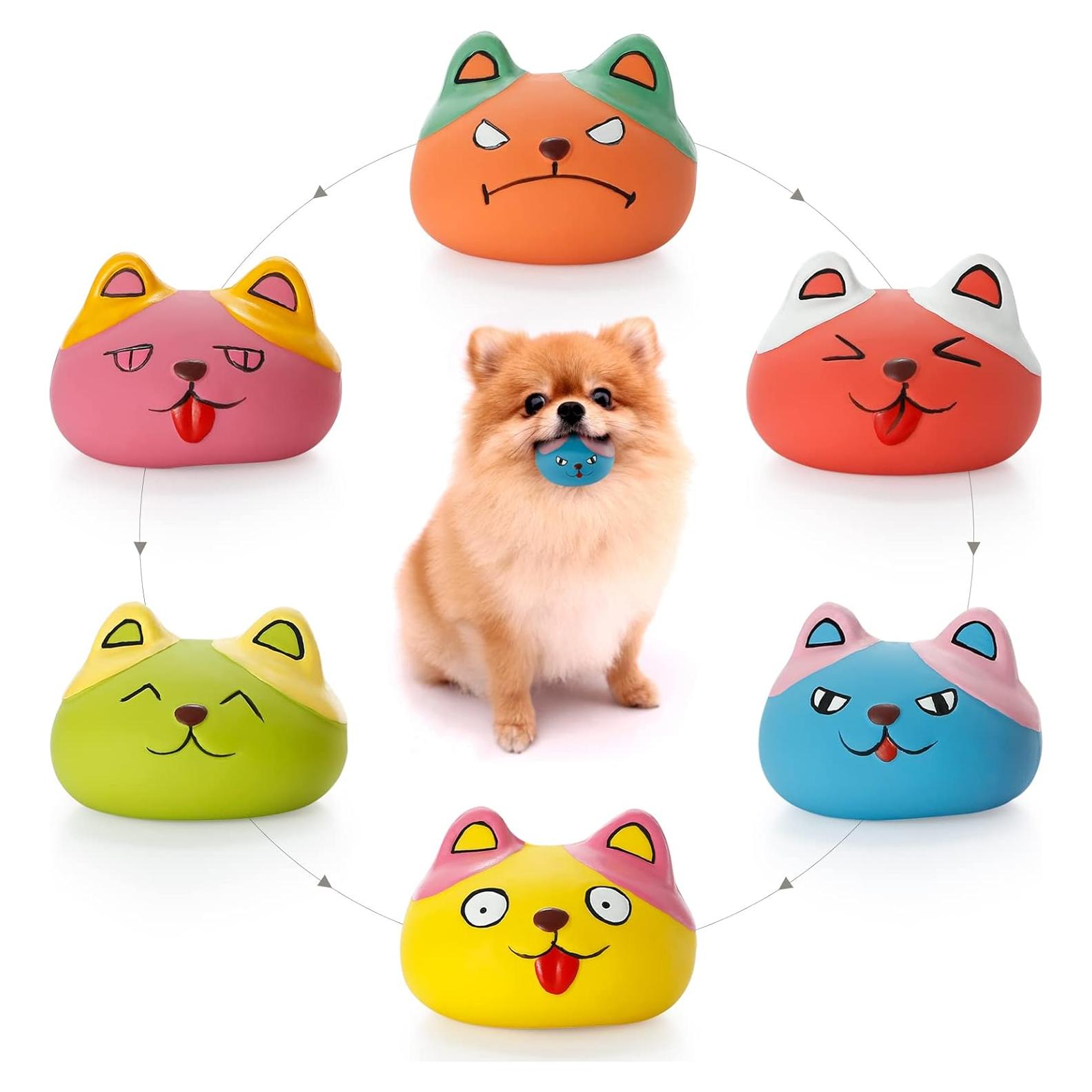 Juguetes para Perros HDSX 6 Pcs Pelotas Squeaky Mini