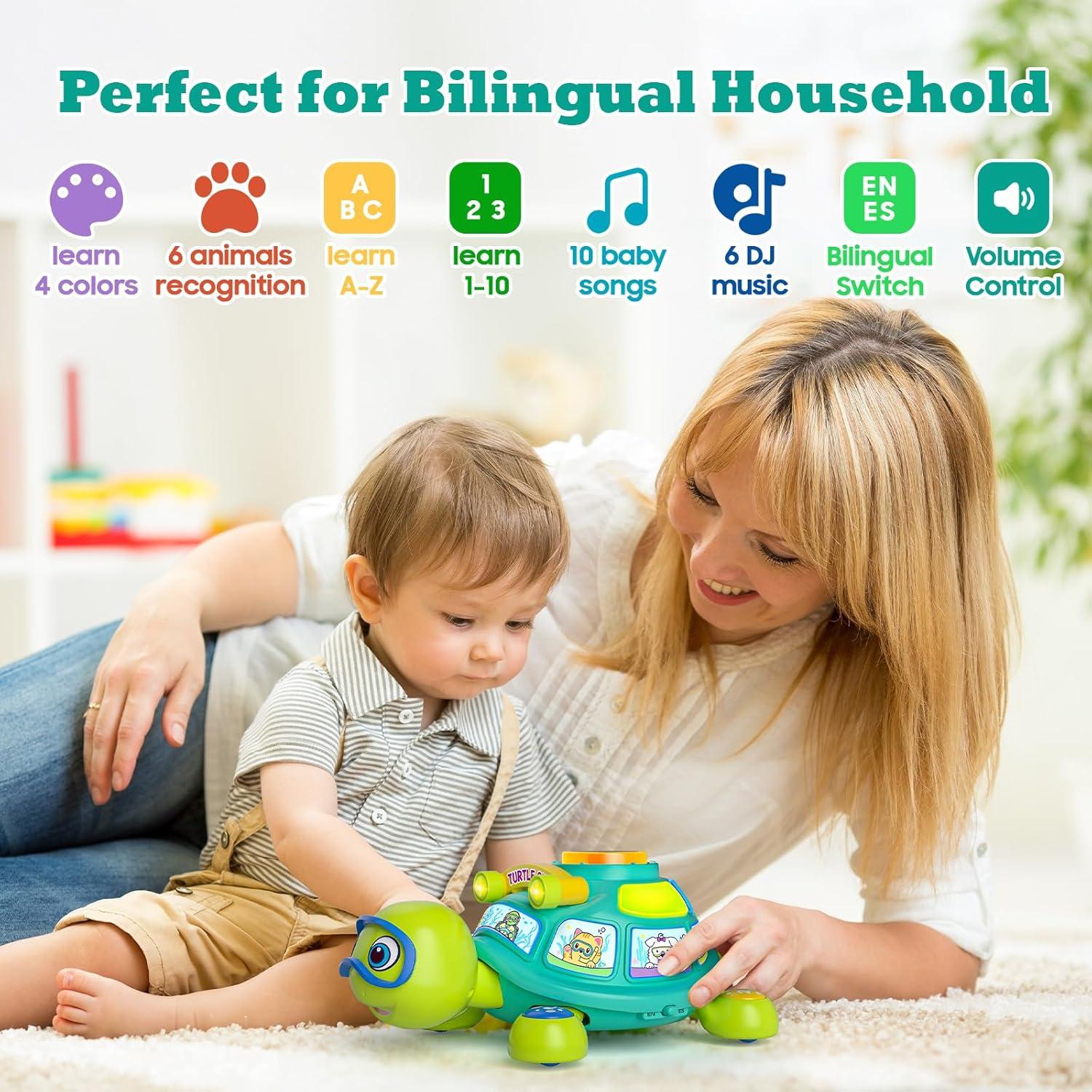 Tortuga Musical JXT para Bebés 6-12 Meses - Juguete Educativo