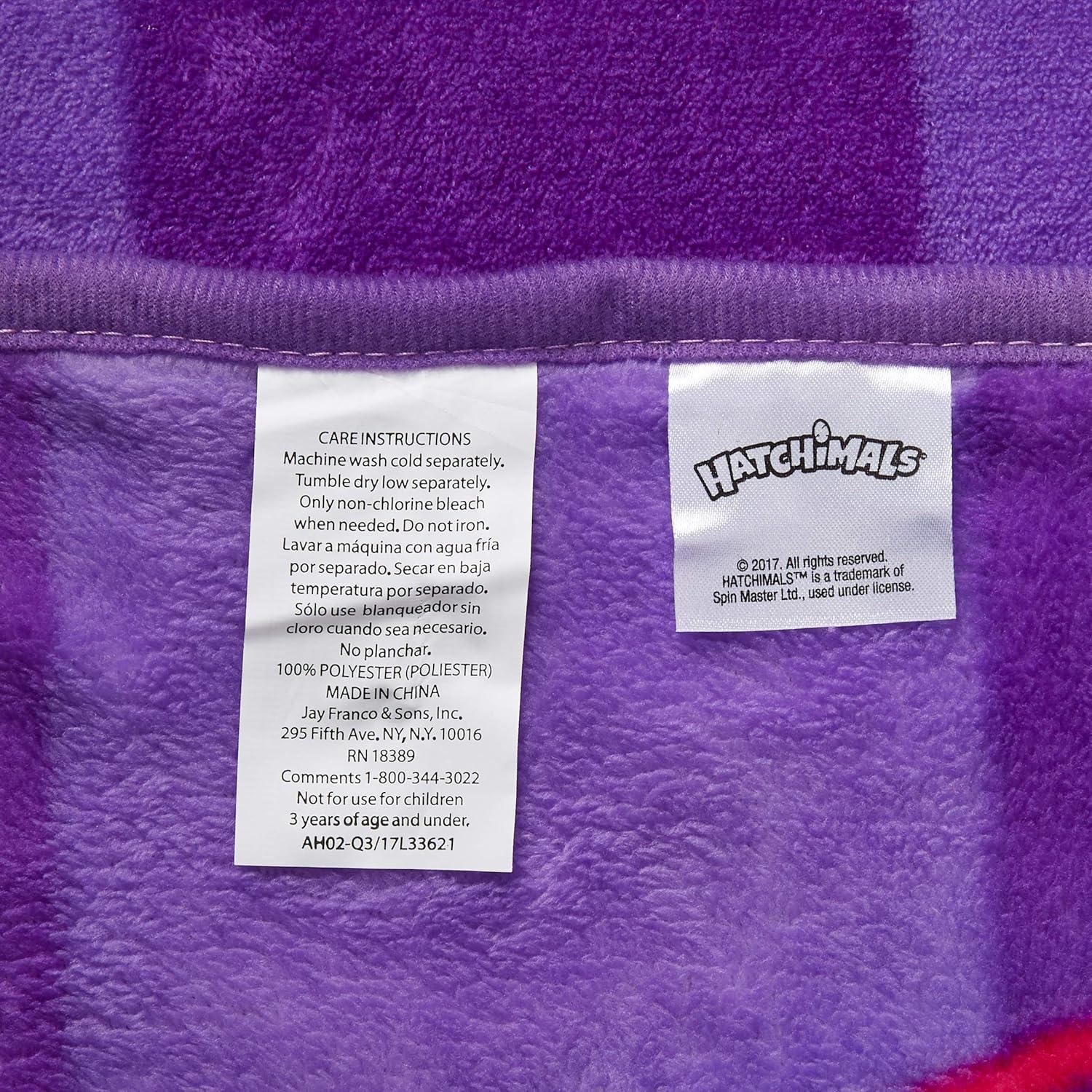 Manta de peluche Hatchimals Spin Master 116.8x152.4 cm Rosa