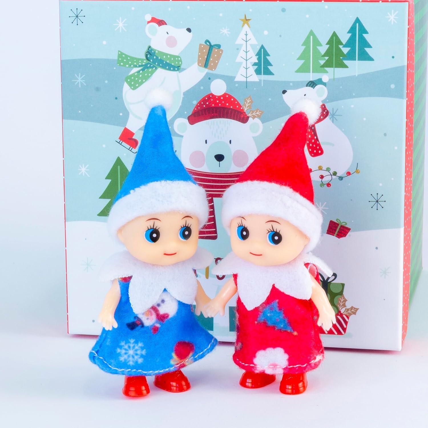 Muñeca Elfo Bebé Pequeño ZTI en Vestido Rojo 10 cm