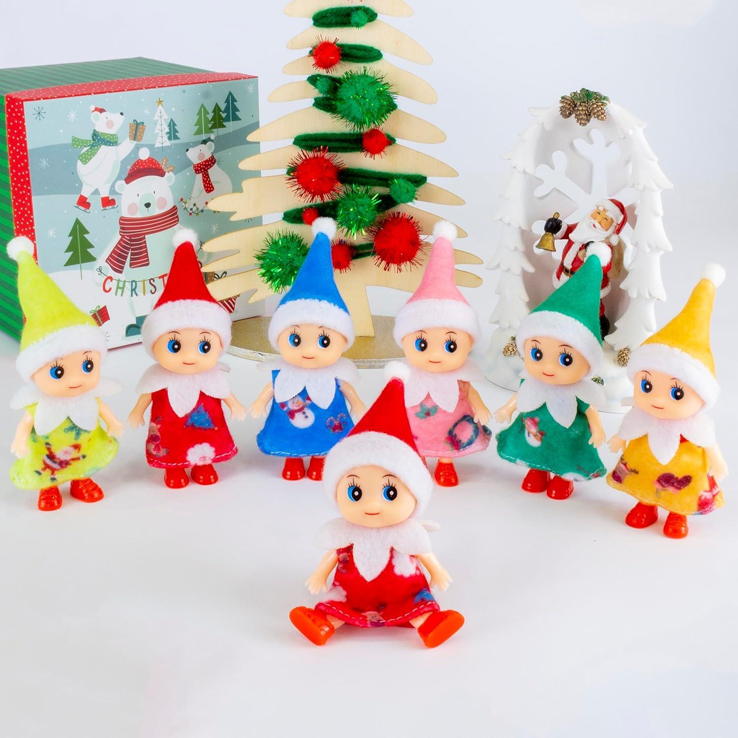 Muñeca Elfo Bebé Pequeño ZTI en Vestido Rojo 10 cm