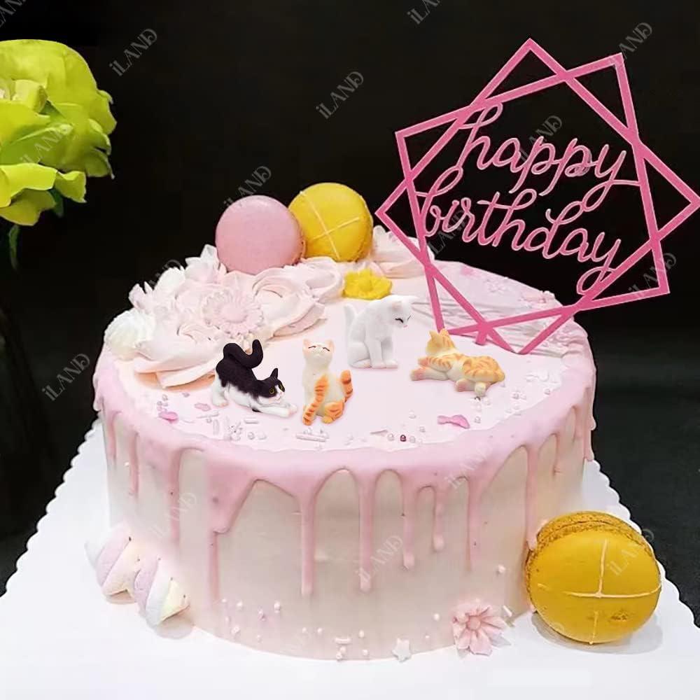 Figuritas de Gato Mini Realista iLAND - Accesorios Casa Muñecas 1:12