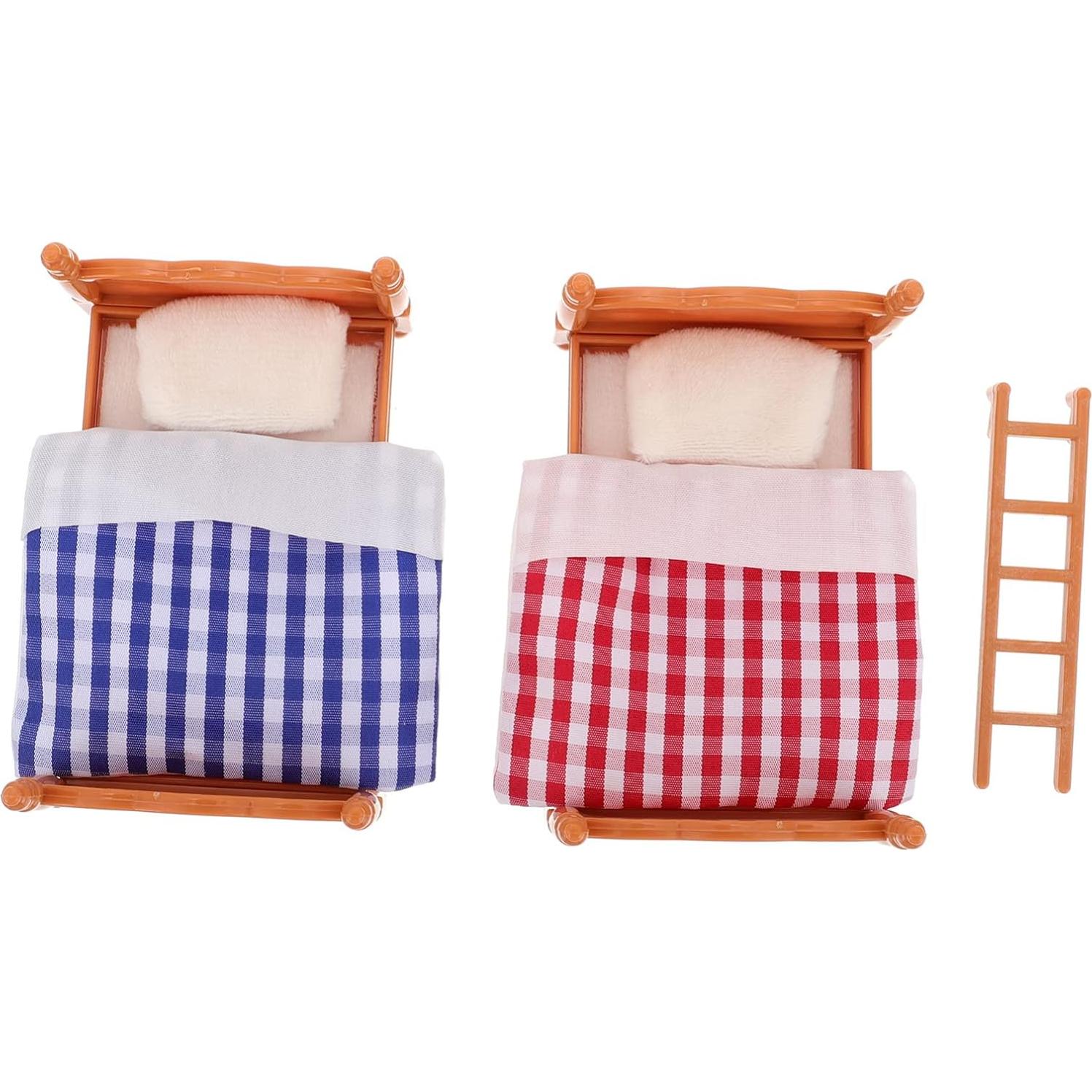 Cama Literas Miniatura Veemoon 10x9.6cm Accesorios Casa Muñecas