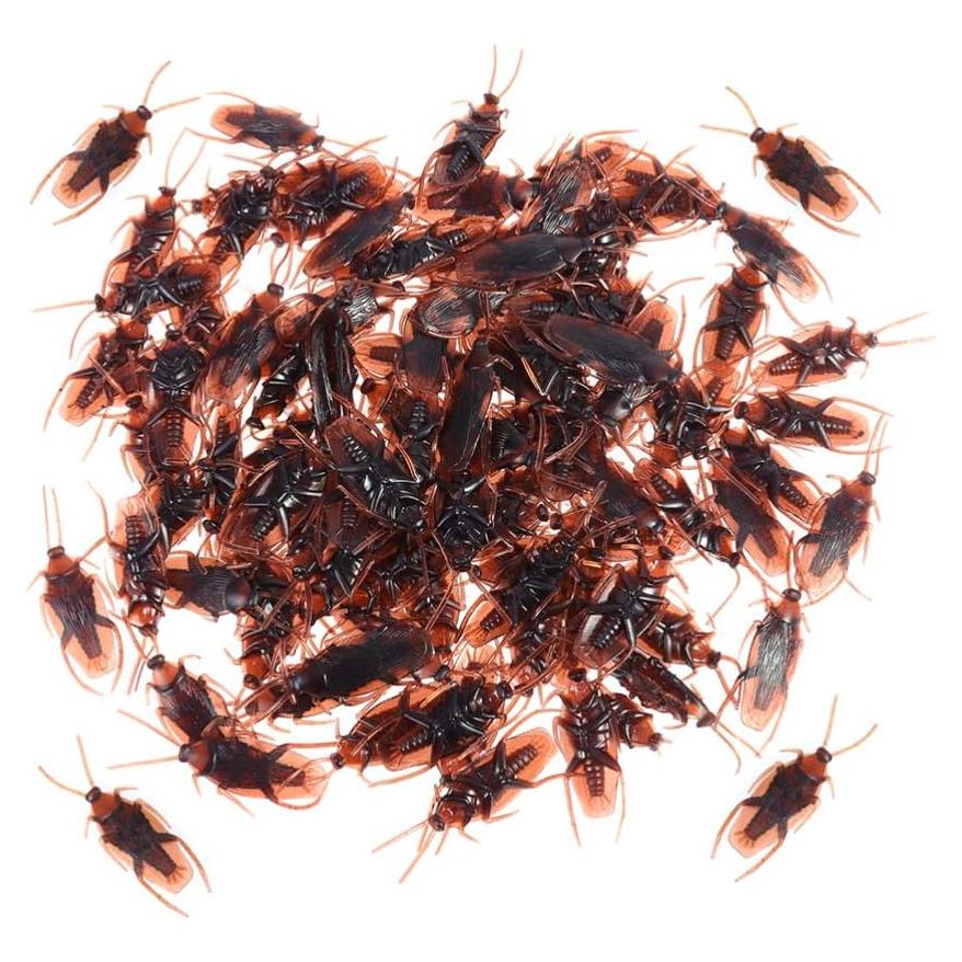 Bichos Falsos NUOBESTY 150pcs Cucarachas de PVC Realistas