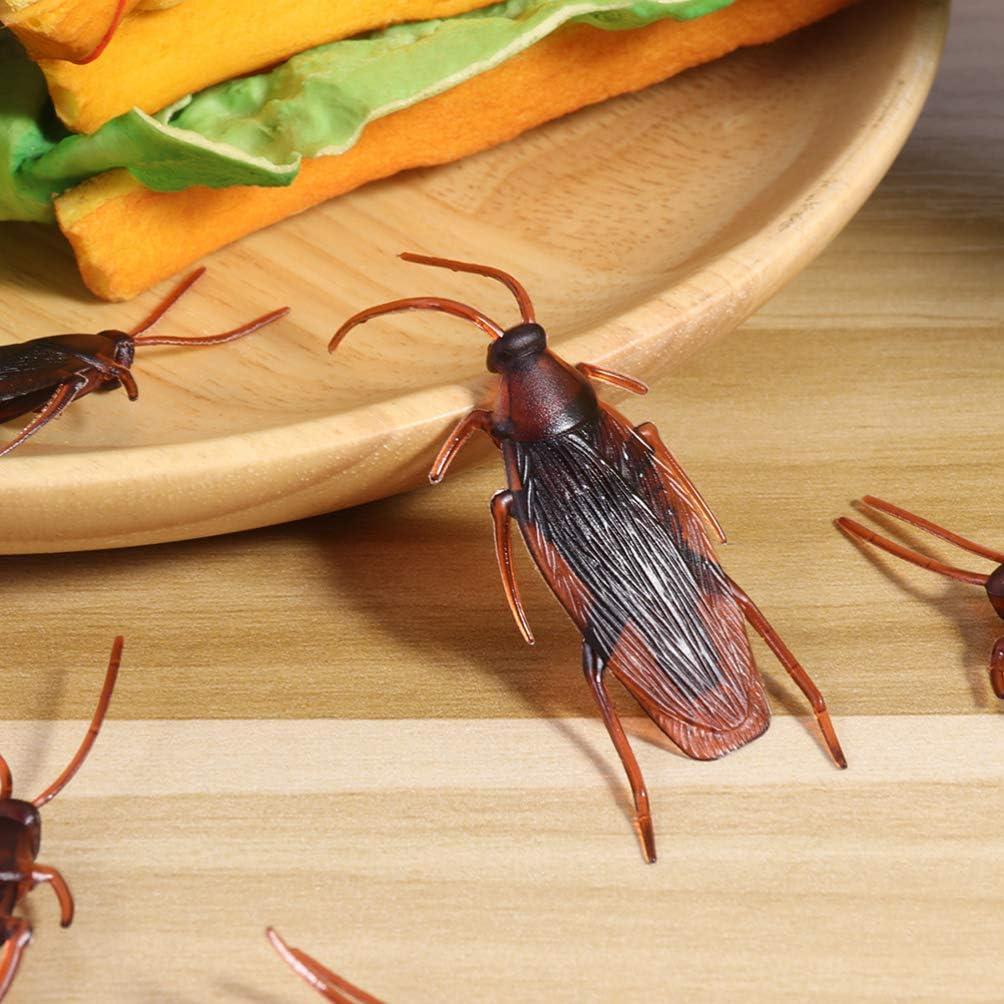 Bichos Falsos NUOBESTY 150pcs Cucarachas de PVC Realistas