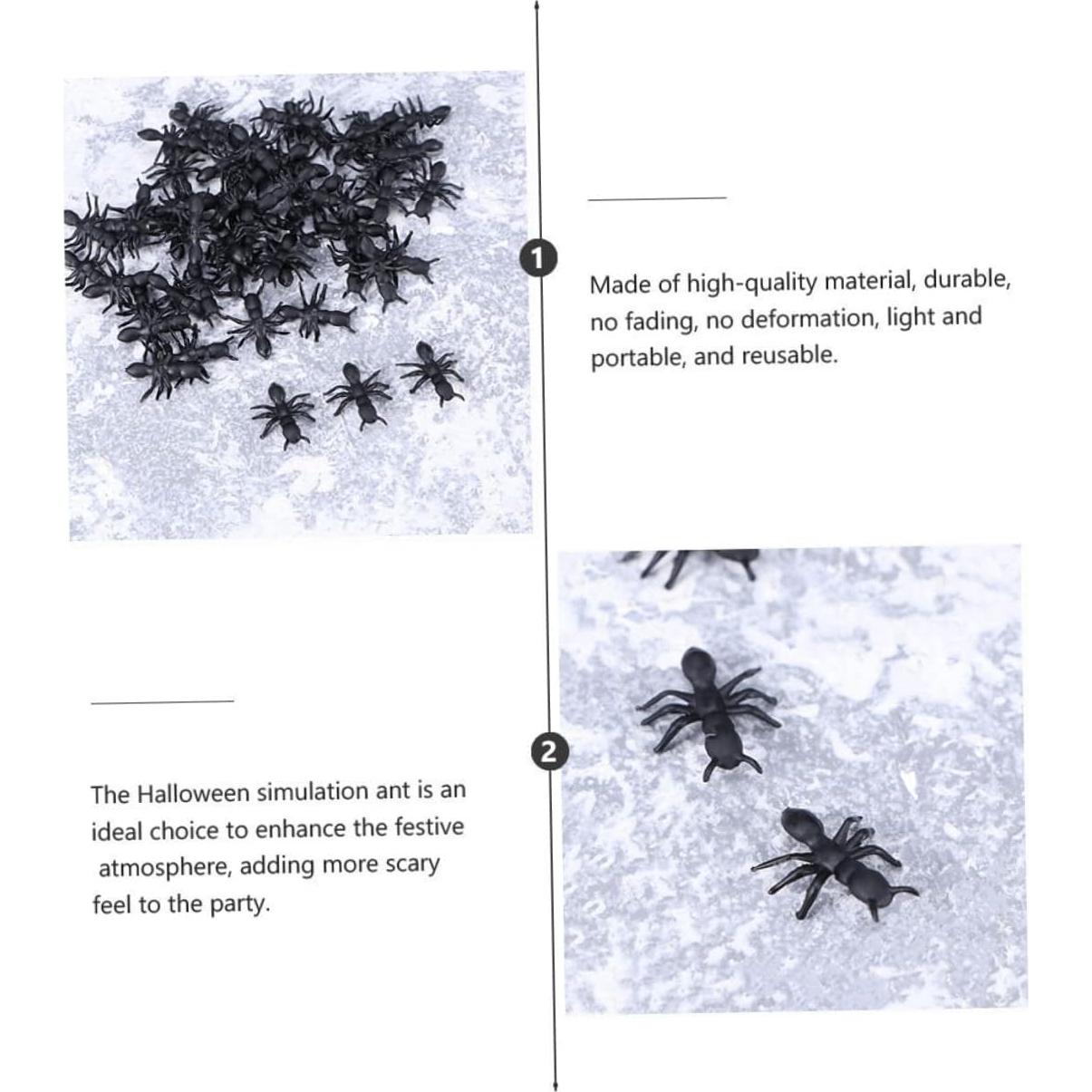 100 Hormigas Plásticas Falsas BESPORTBLE para Halloween