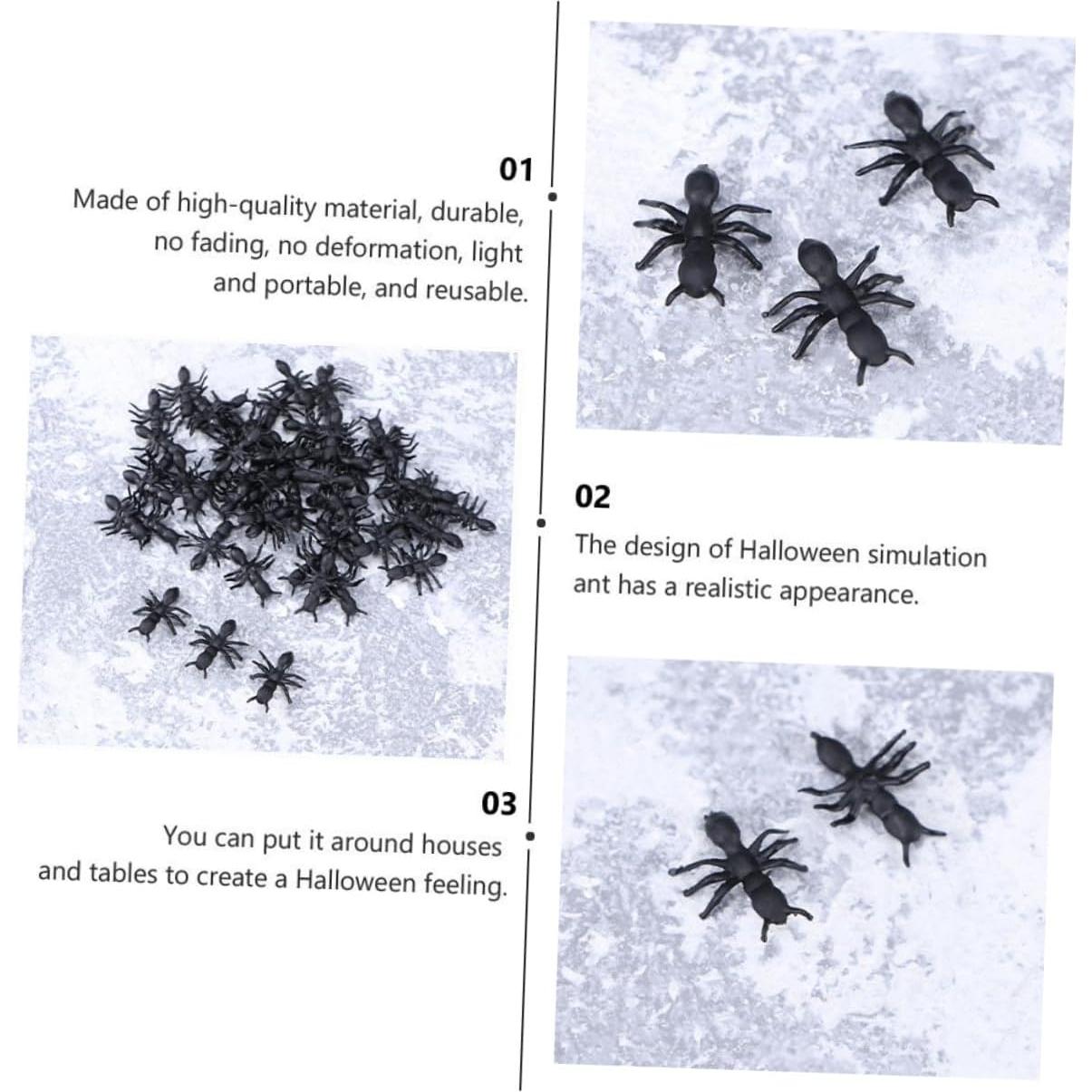 100 Hormigas Plásticas Falsas BESPORTBLE para Halloween