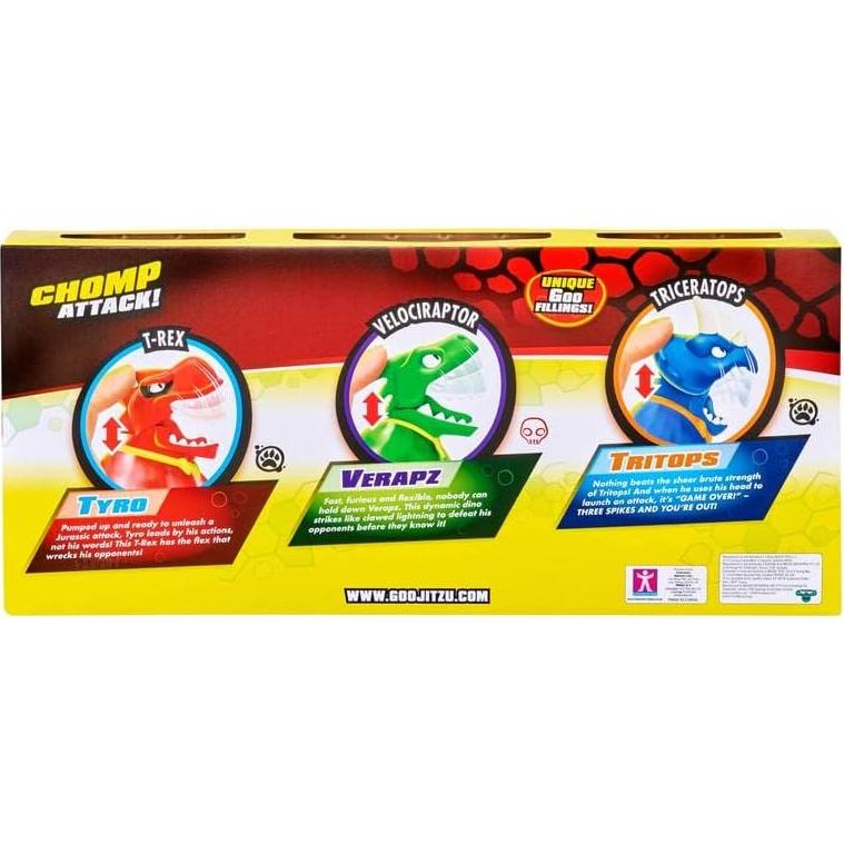 Goo Jit Zu Poder Dino Mega 3 Pack - 3 Figuras 11cm
