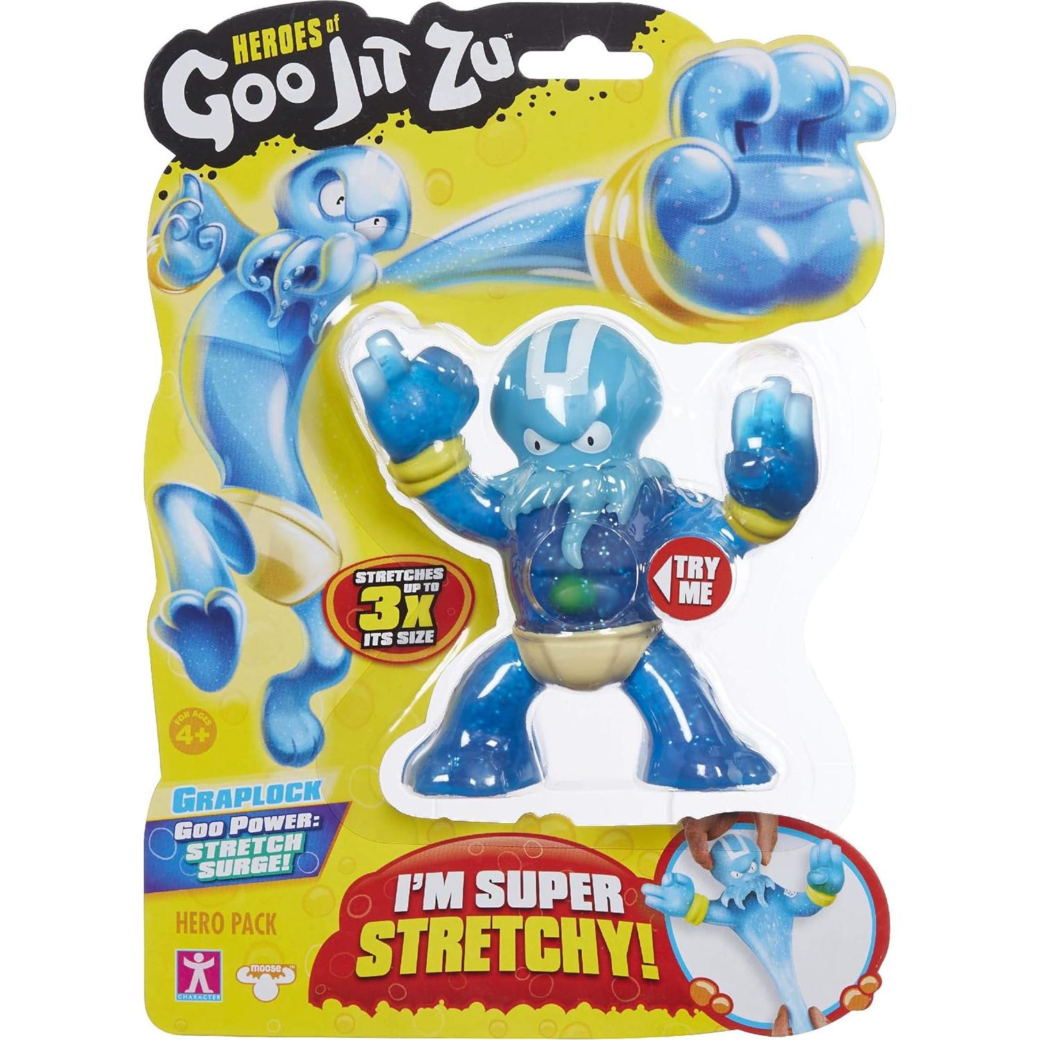 Héroes de Goo Jit Zu Graplock Pulpo Elástico 16.5 cm