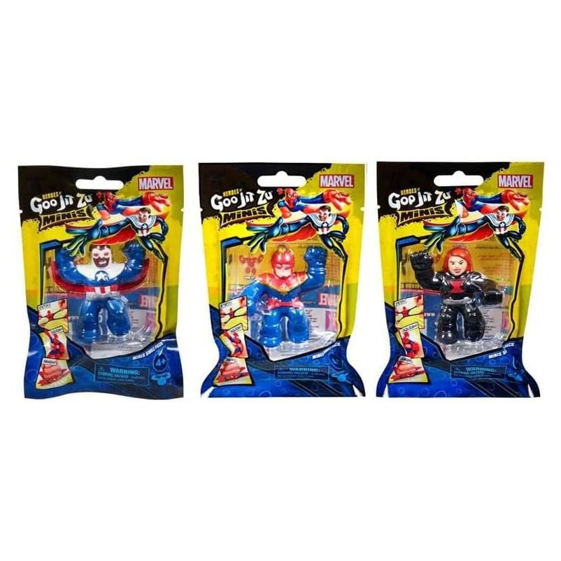 Figuras de Acción Estirables Goo Jit Zu Marvel - Paquete de 3