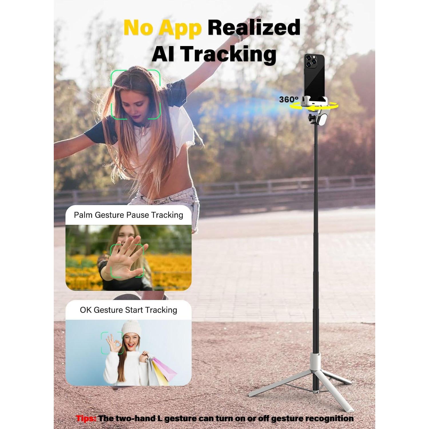 Estabilizador Gimbal AOCHUAN M2PRO 4 en 1 con Luz RGB