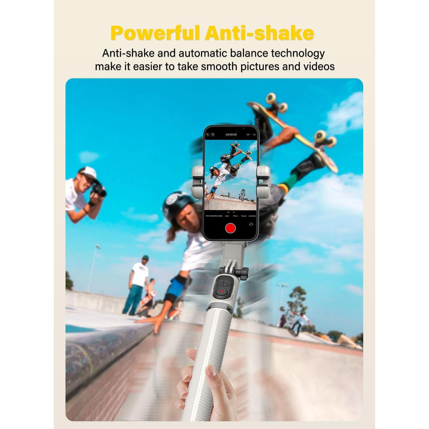 Estabilizador Gimbal AOCHUAN M2PRO 4 en 1 con Luz RGB