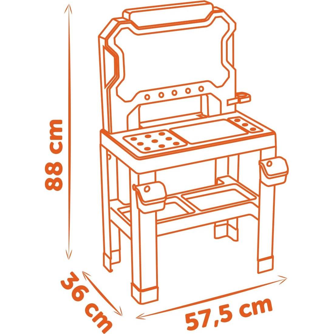 Banco de Trabajo Black+Decker Smoby 36x57.5x88 cm