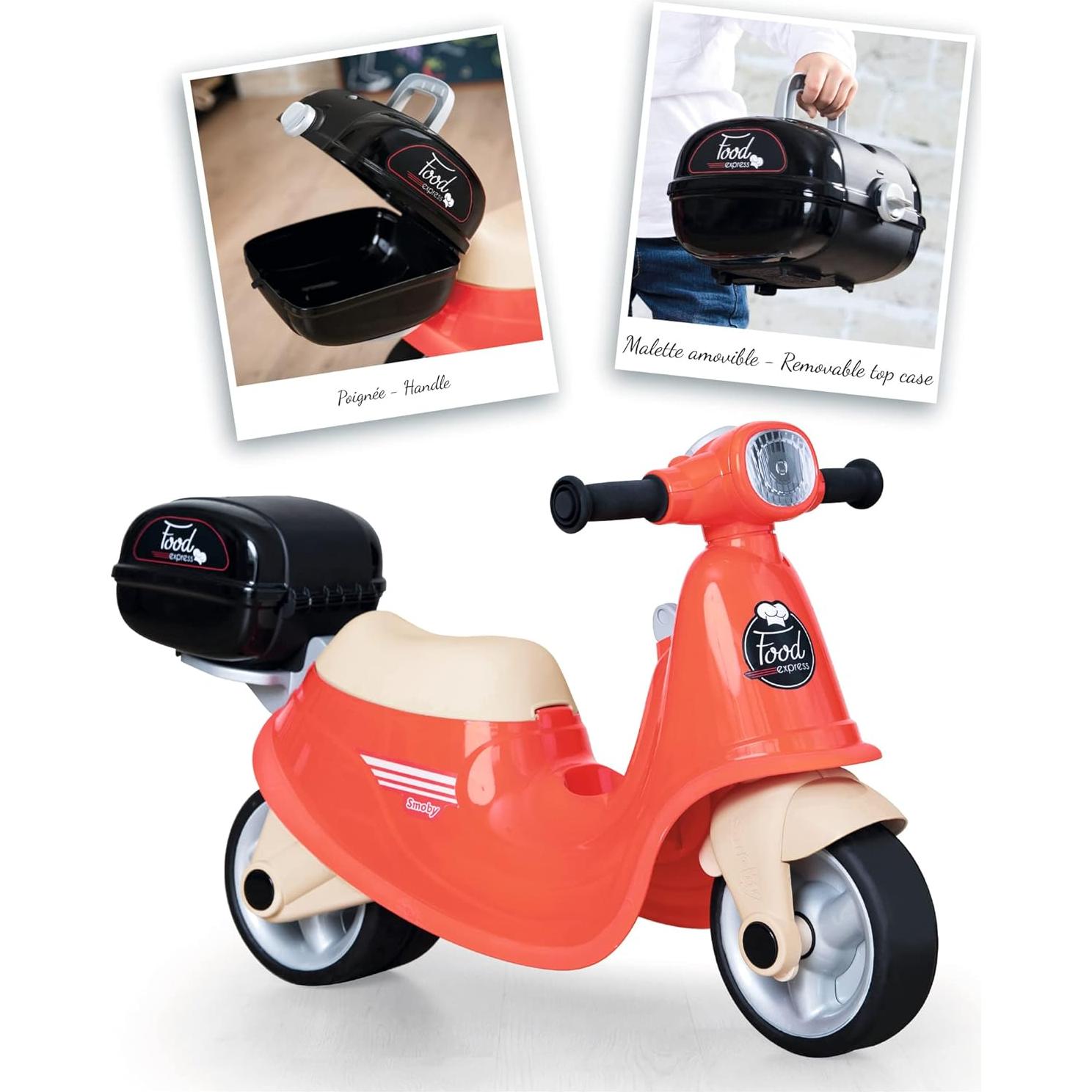 Scooter Rider Smoby 721007 Rojo con Maletero y Ruedas Silenciosas