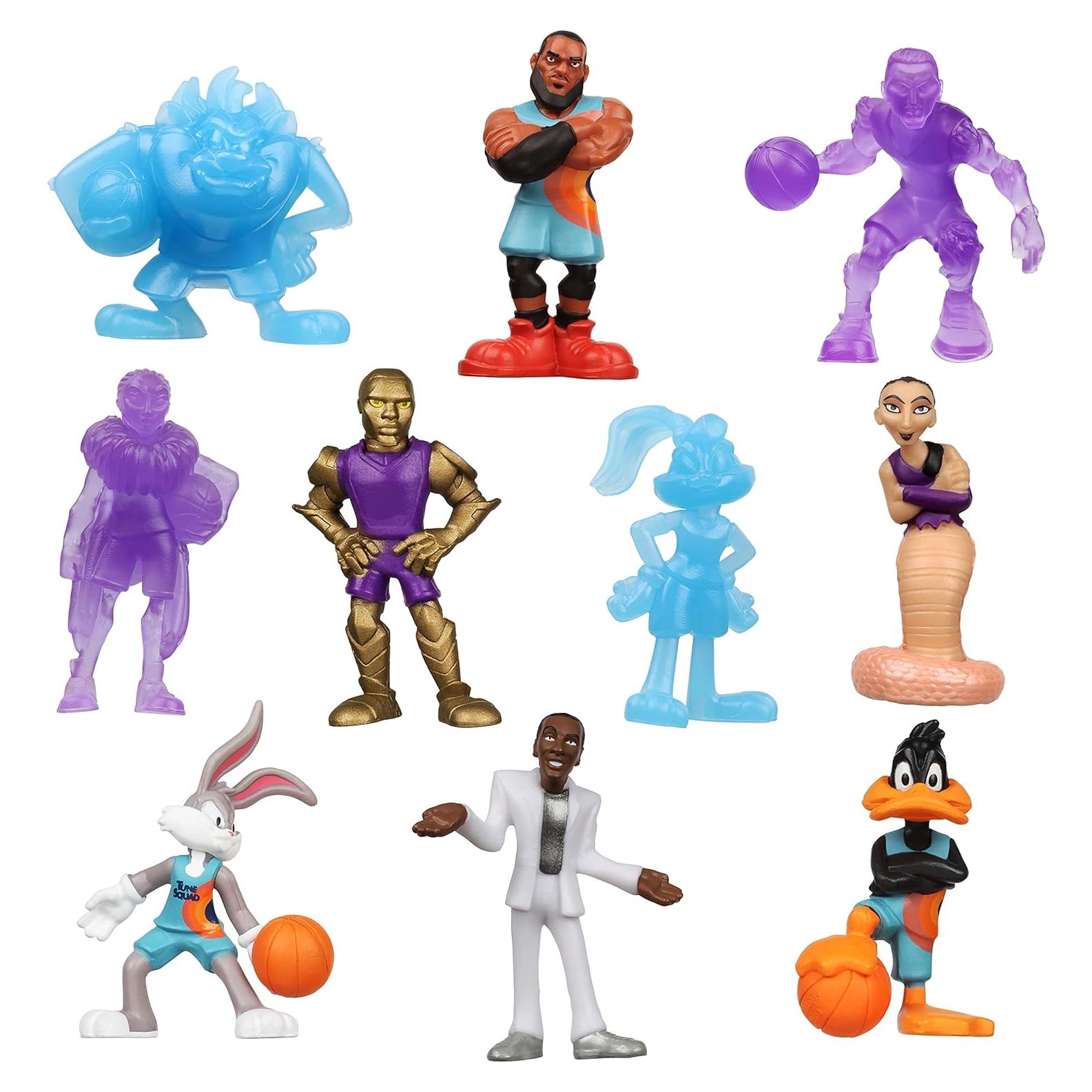 Paquete de 10 Mini Figuras Space Jam Moose Toys 5 cm