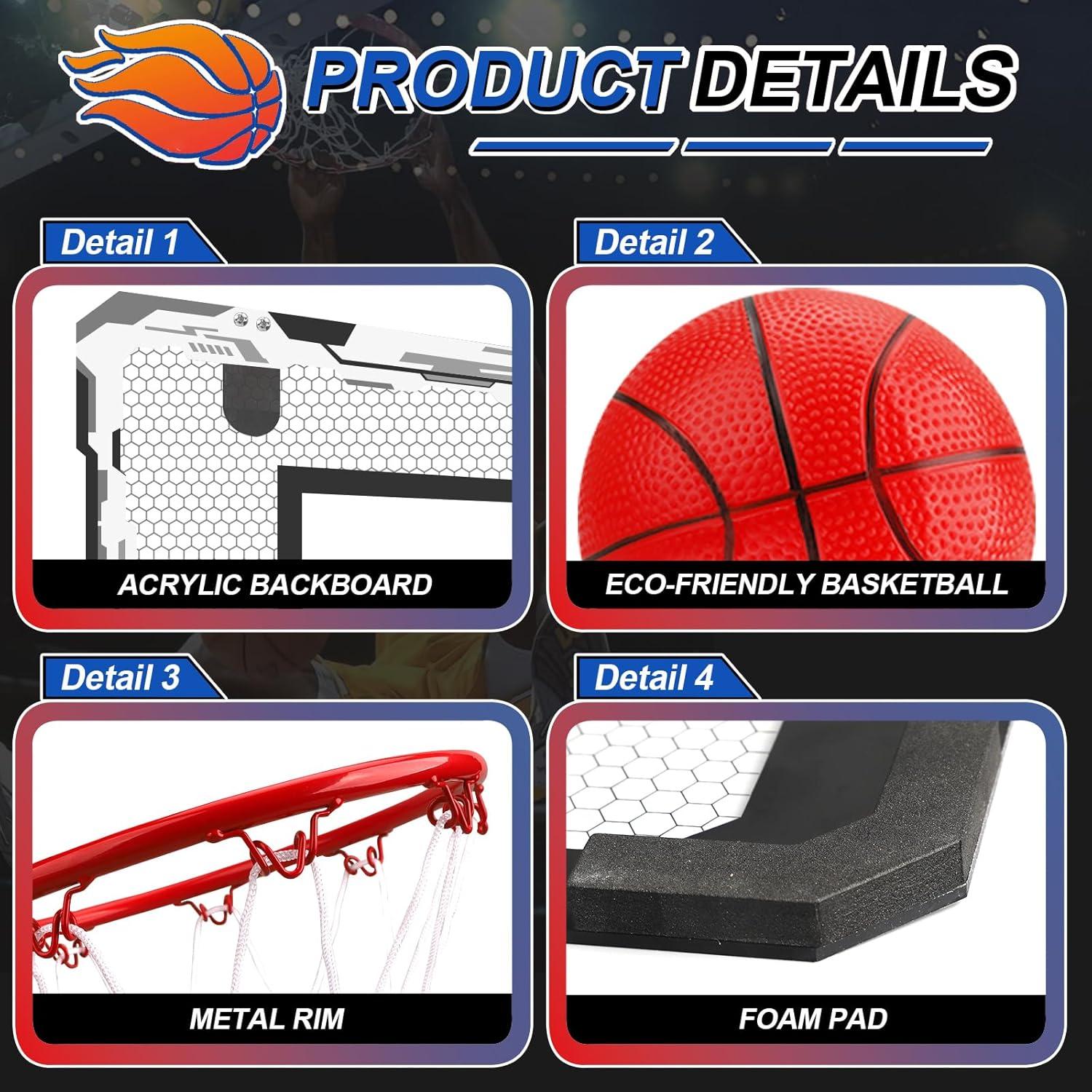 Aro de Baloncesto Mini Umnodobn 9" para Montaje en Pared