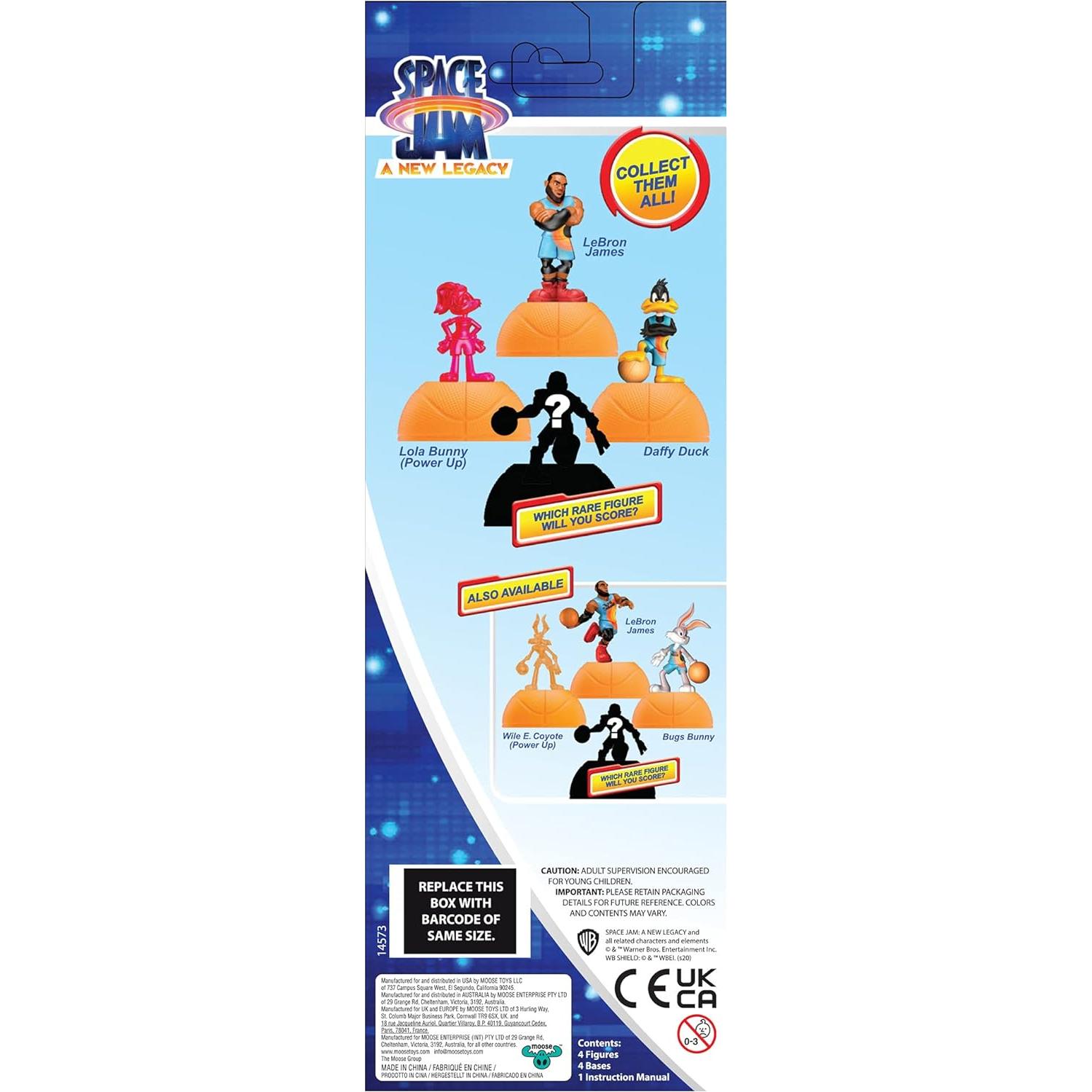 Figuras de Acción Space Jam Moose Toys - Paquete de 4 - LeBron, Pato Lucas, Lola Bunny