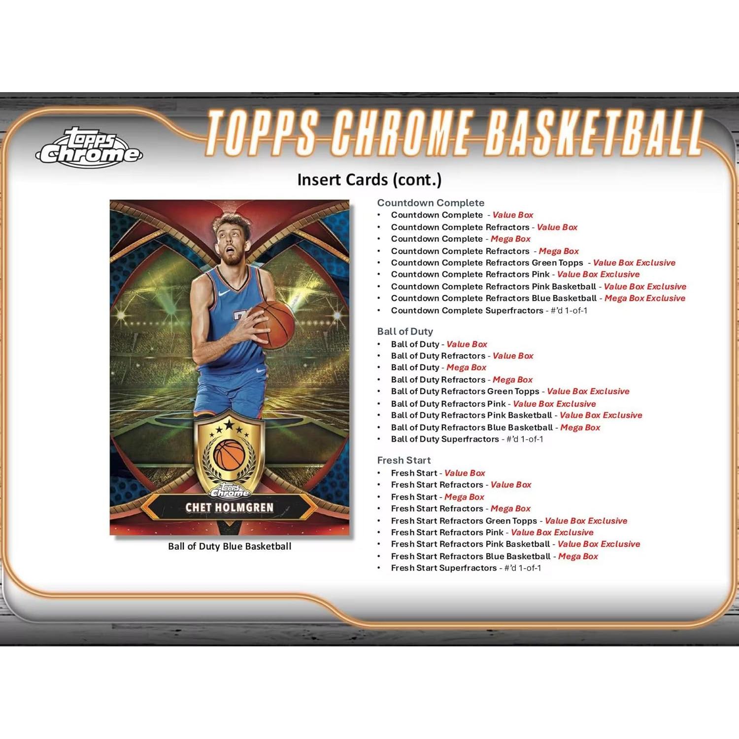 Caja de Cartas de Baloncesto Topps Chrome 2025 - 8 Paquetes