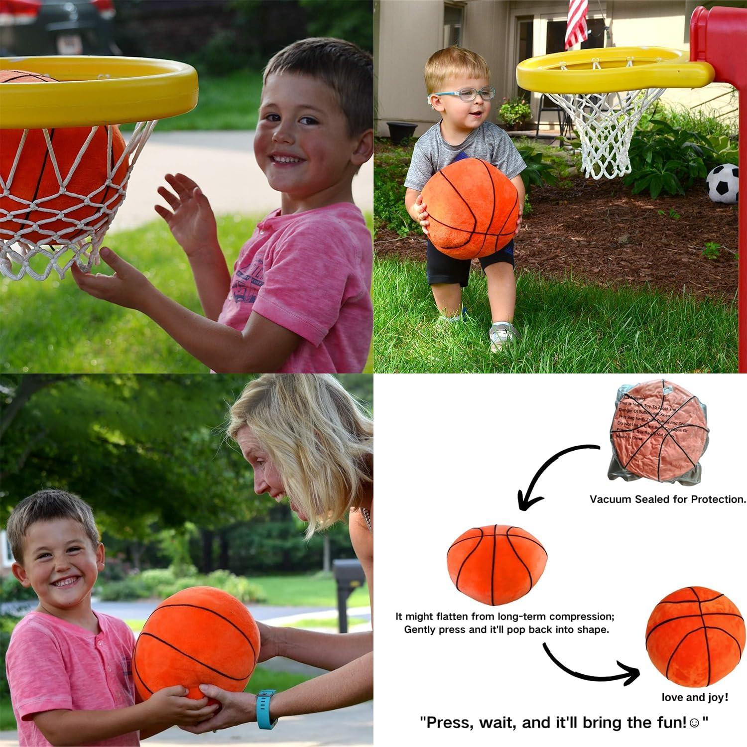 Cojín de Peluche Baloncesto T PLAY 25.4 cm para Niños 3+