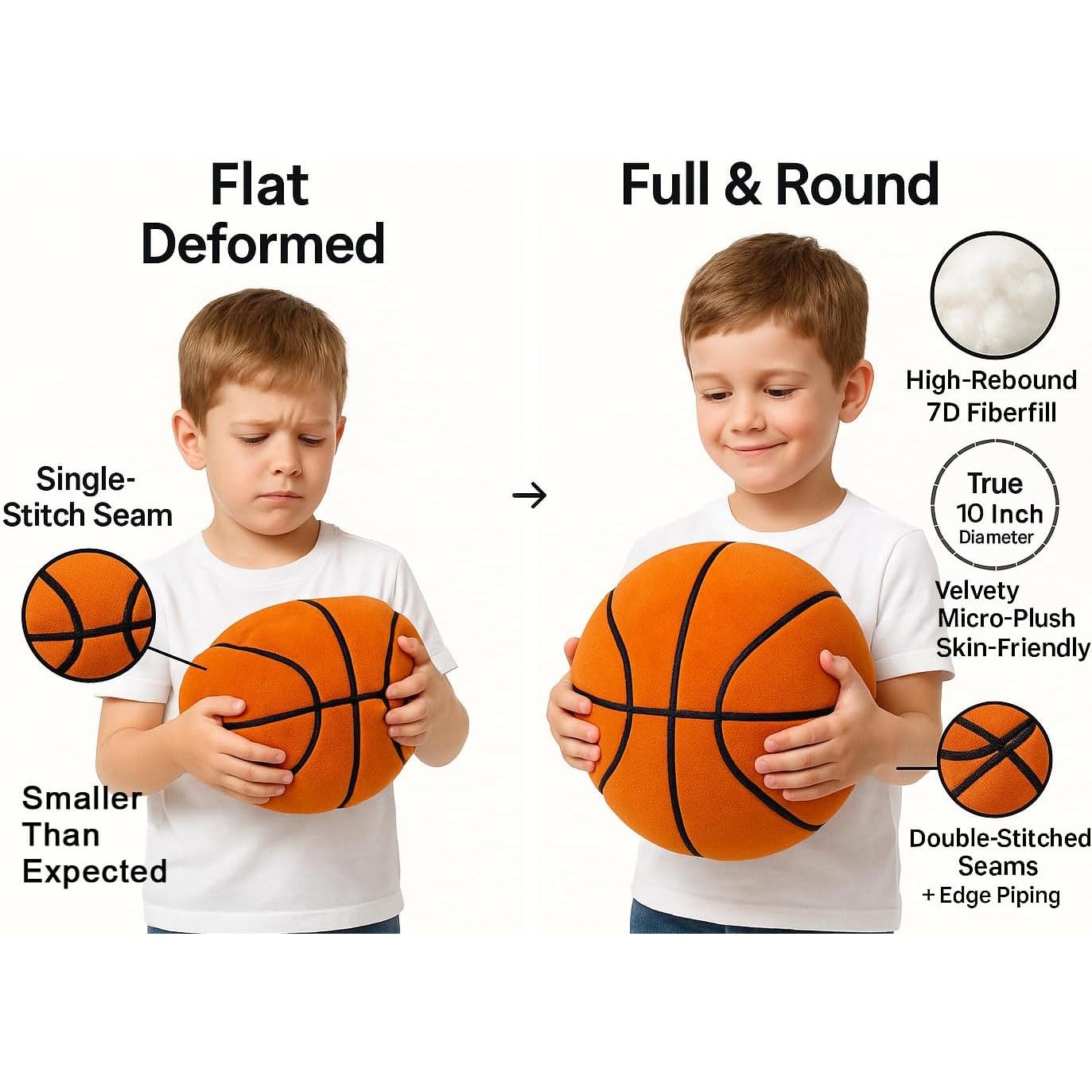 Cojín de Peluche Baloncesto T PLAY 25.4 cm para Niños 3+