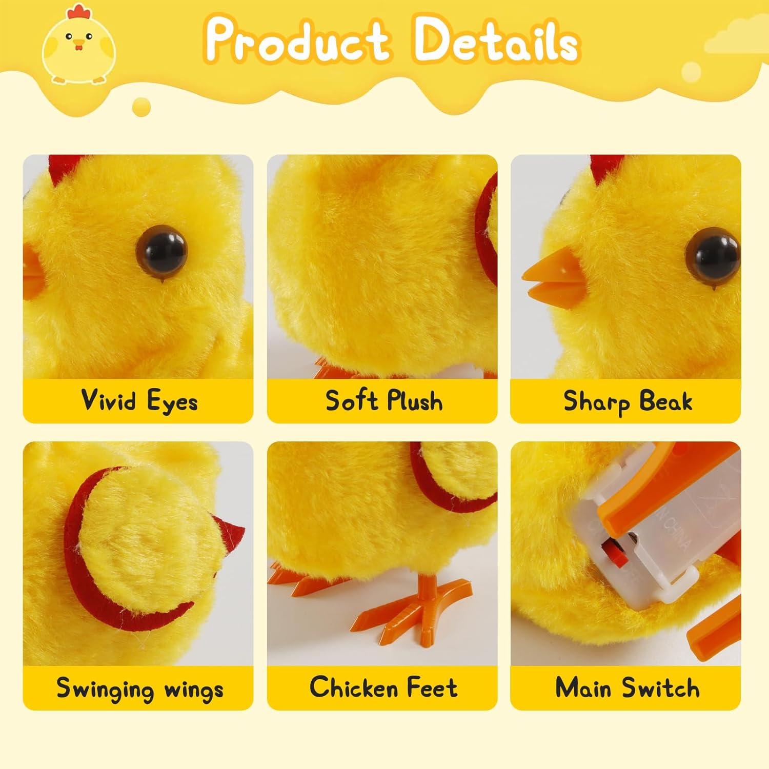 Juguete de Pollo Caminante OARRIDOM - Peluche Gorjeante 17x15 cm