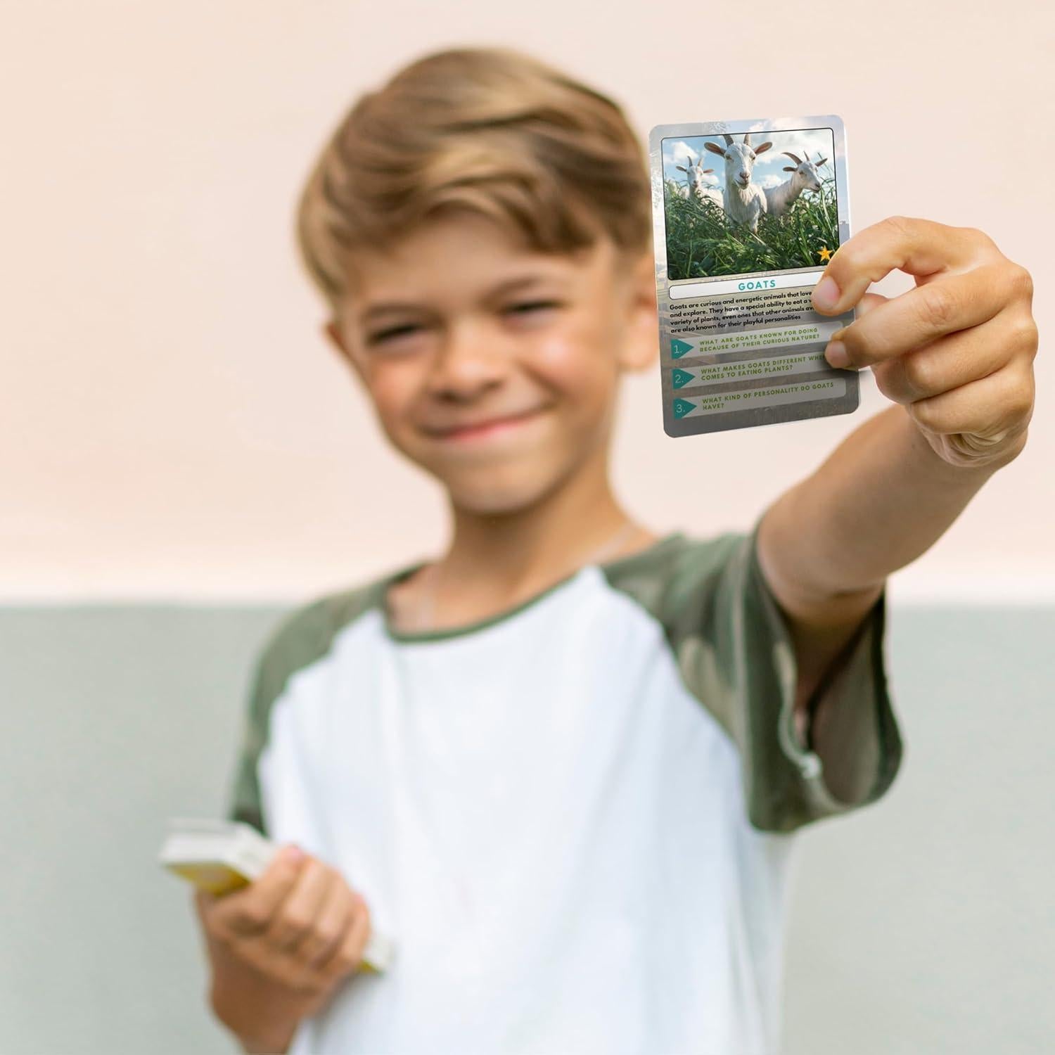 Tarjetas de Trivia de Animales de Granja Pequeñas Verdades - 20 Tarjetas Educativas para Niños 3+