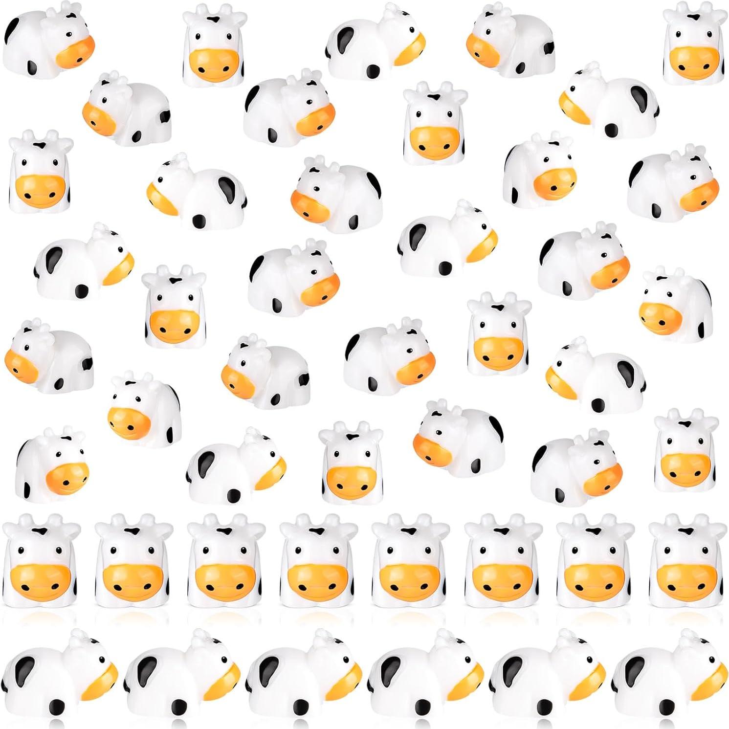 46 Mini Figuras de Vaca LBSXQGS para Decoración de Pasteles