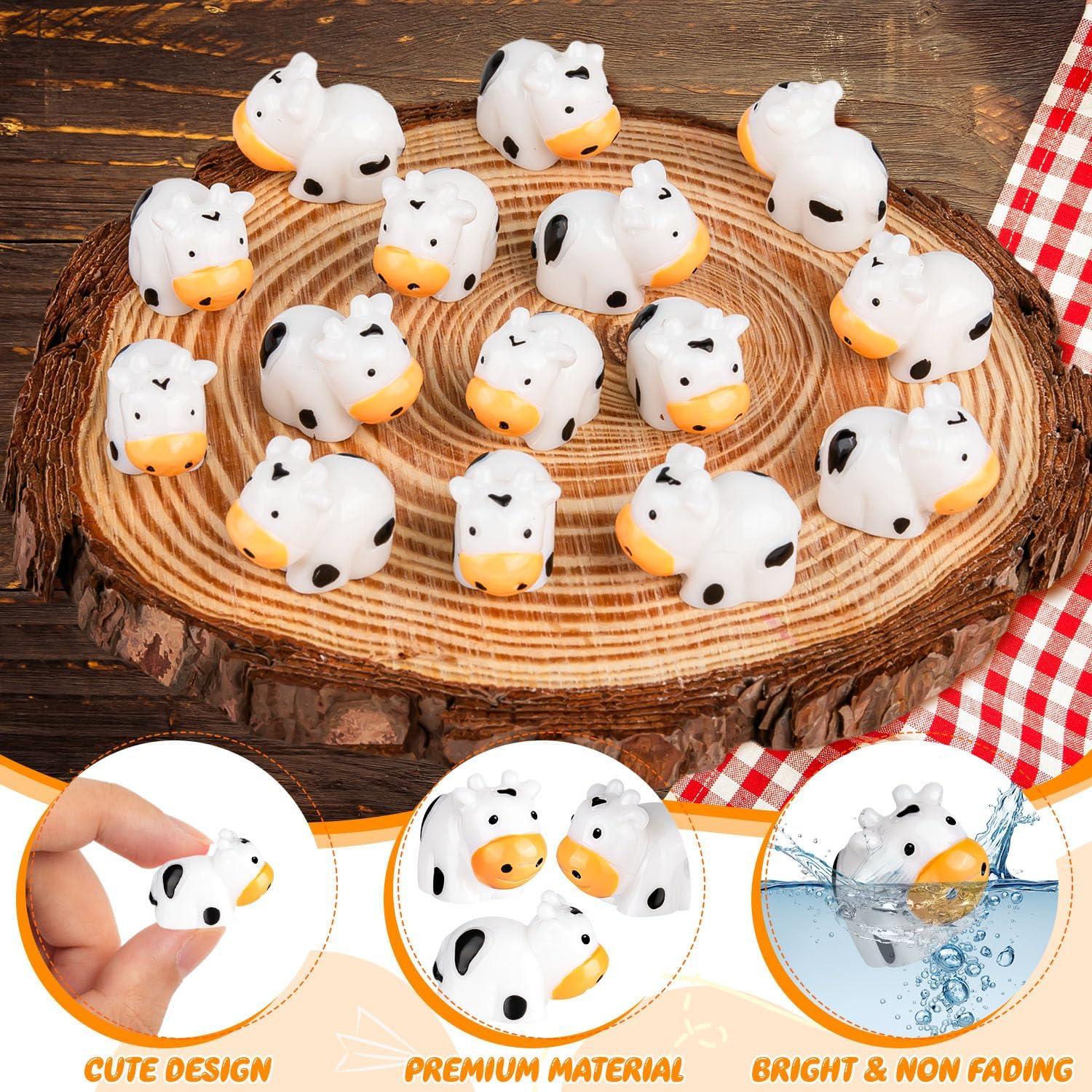 46 Mini Figuras de Vaca LBSXQGS para Decoración de Pasteles