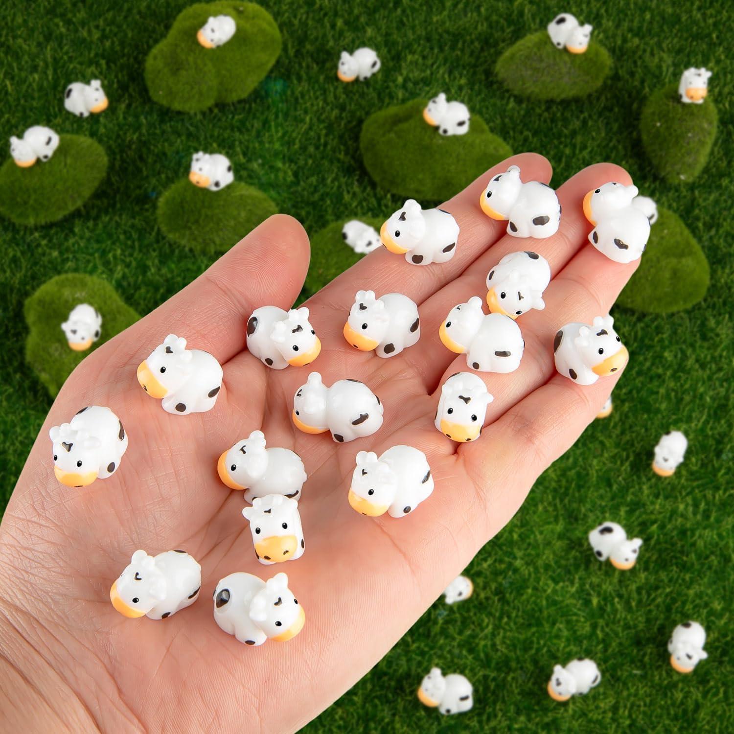 46 Mini Figuras de Vaca LBSXQGS para Decoración de Pasteles