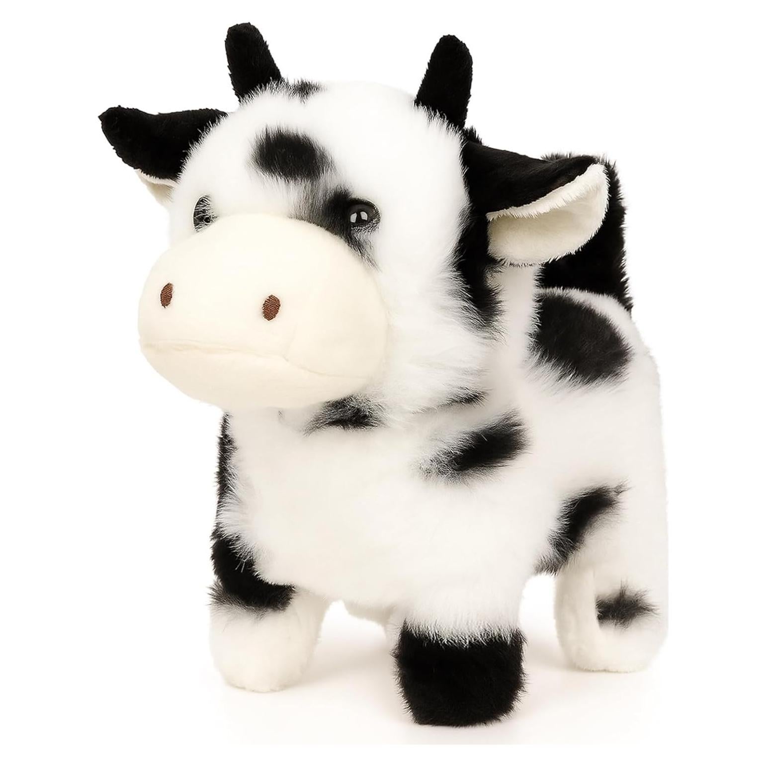 Juguete de Peluche Interactivo Easfan Vaca Negra 18 cm