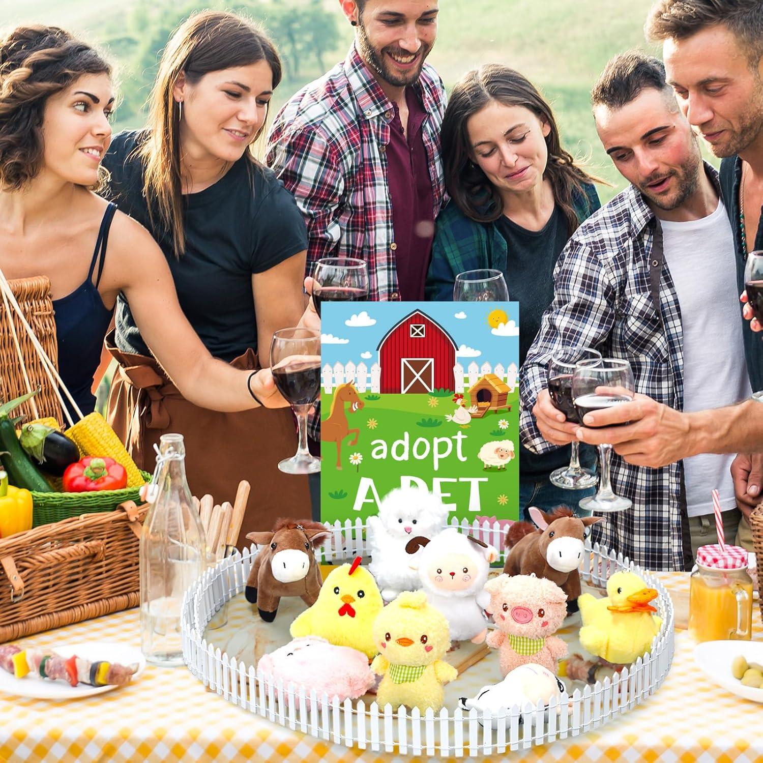 Conjunto de Fiesta de Adopción de Mascotas de Granja Blueweenly