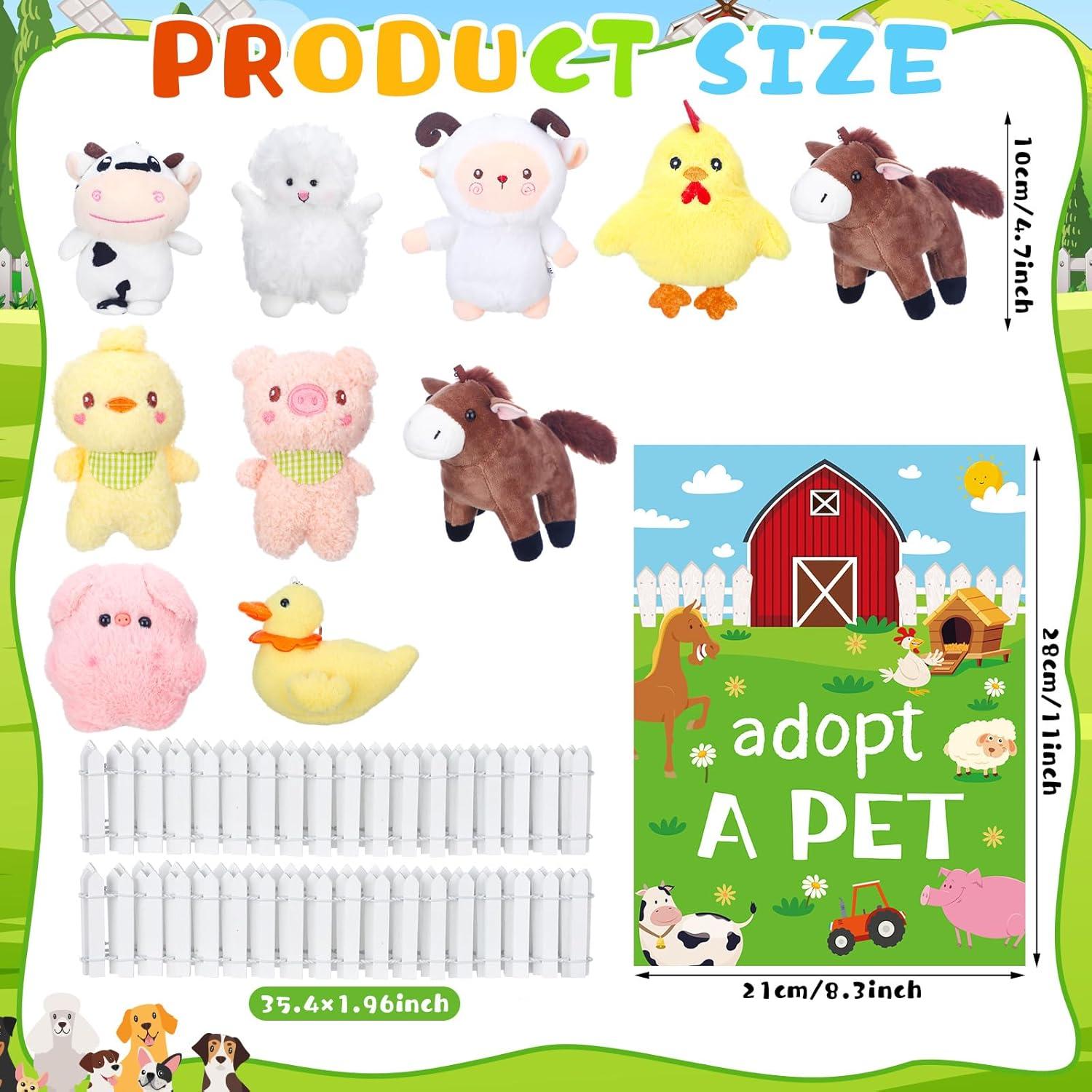 Conjunto de Fiesta de Adopción de Mascotas de Granja Blueweenly