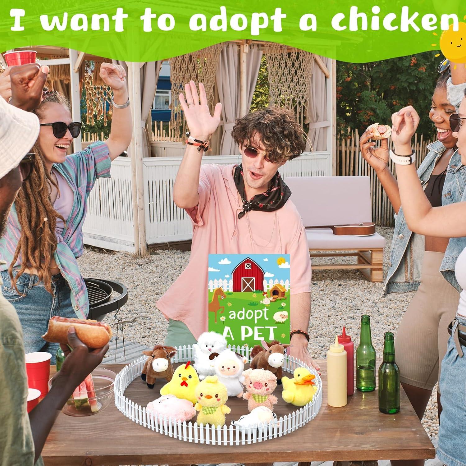 Conjunto de Fiesta de Adopción de Mascotas de Granja Blueweenly