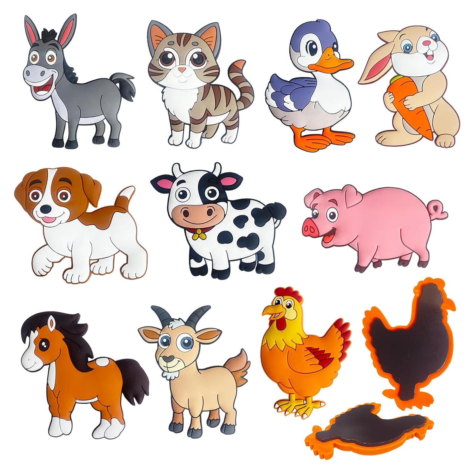 Imanes de Nevera Educativos DUUMI Animales de Granja 6 cm