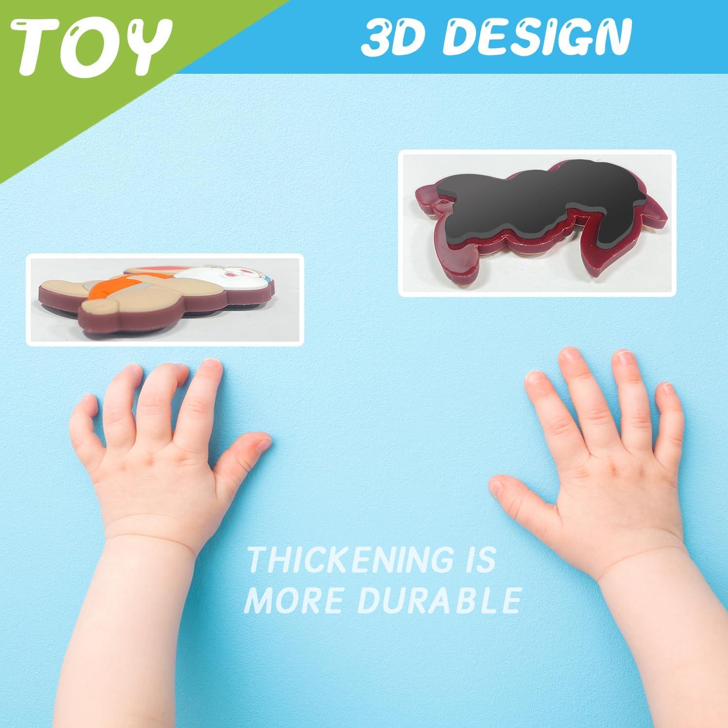 Imanes de Nevera Educativos DUUMI Animales de Granja 6 cm