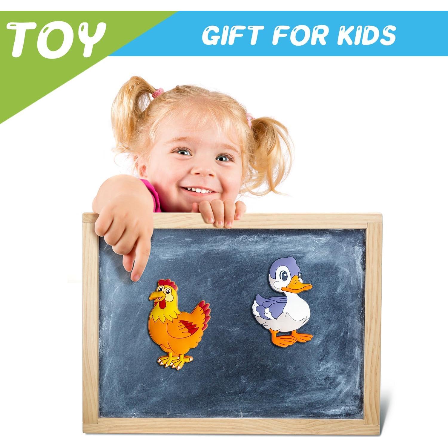 Imanes de Nevera Educativos DUUMI Animales de Granja 6 cm