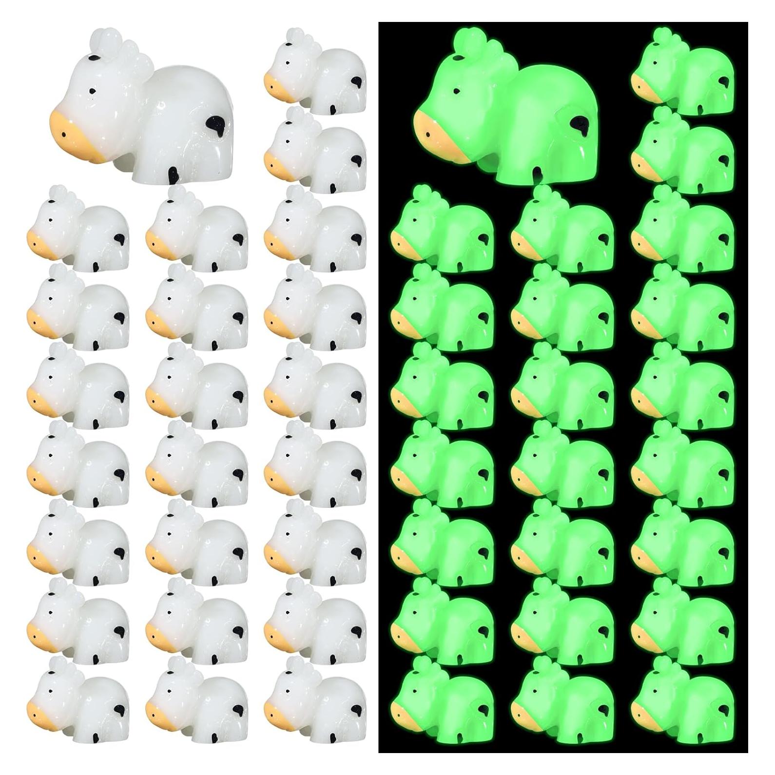 50 Mini Vacas Luminiscentes de Resina Leinuosen para Jardín