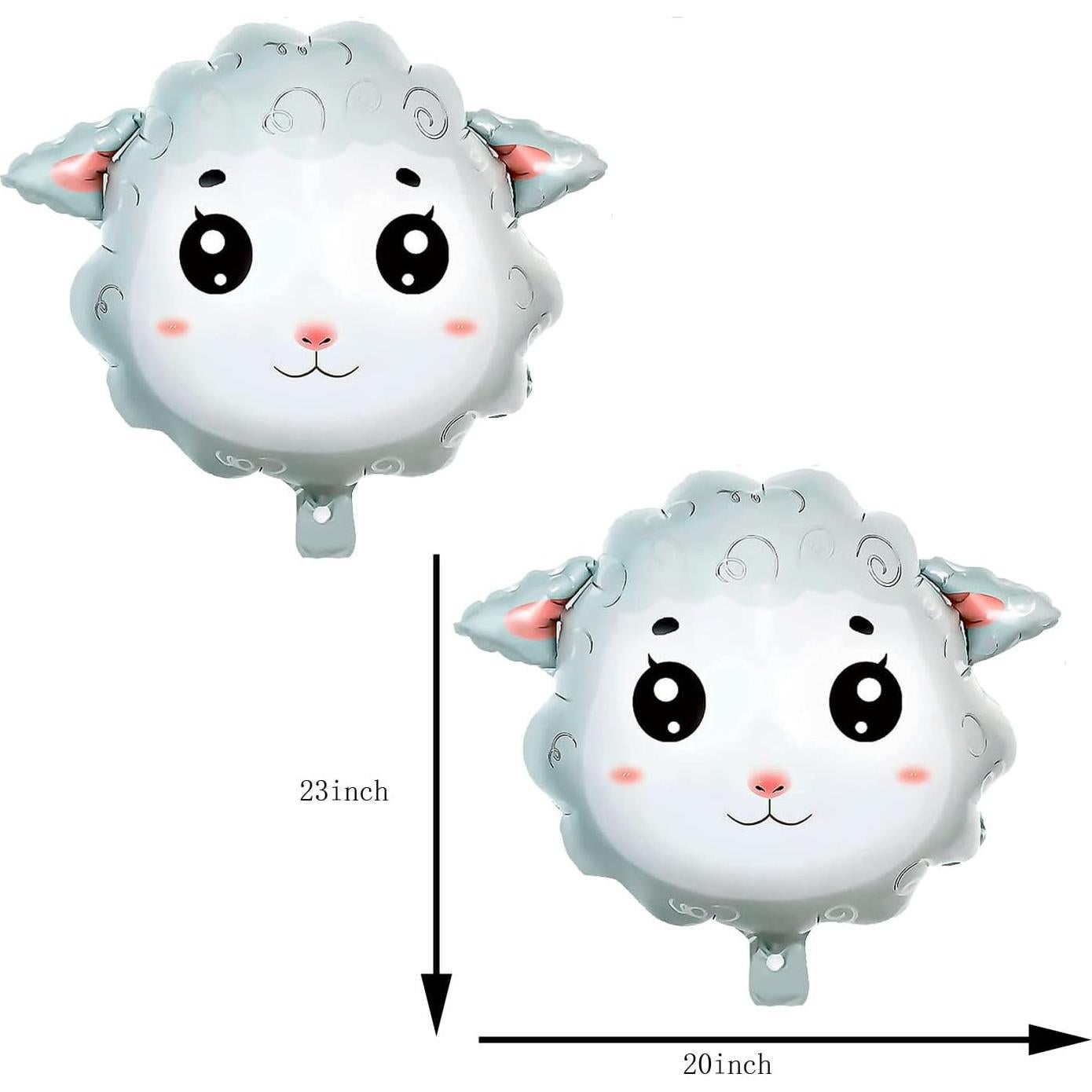 5 Globos de Aluminio de Animales de Granja LYK