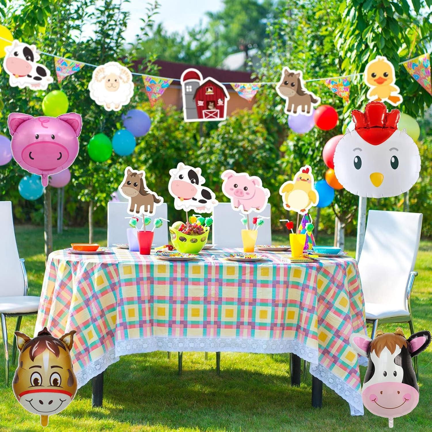 5 Globos de Aluminio de Animales de Granja LYK