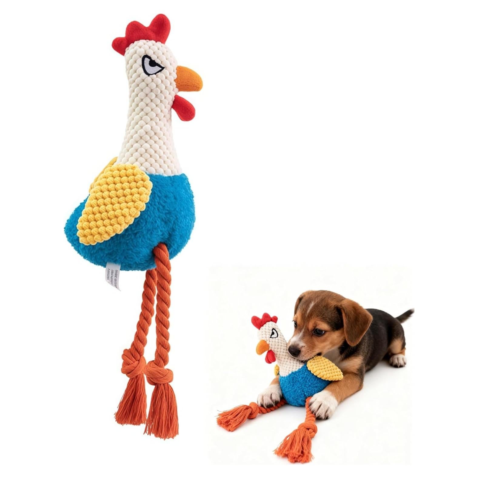 Juguete de Perro de Peluche PandySarp Gallo Azul 25cm