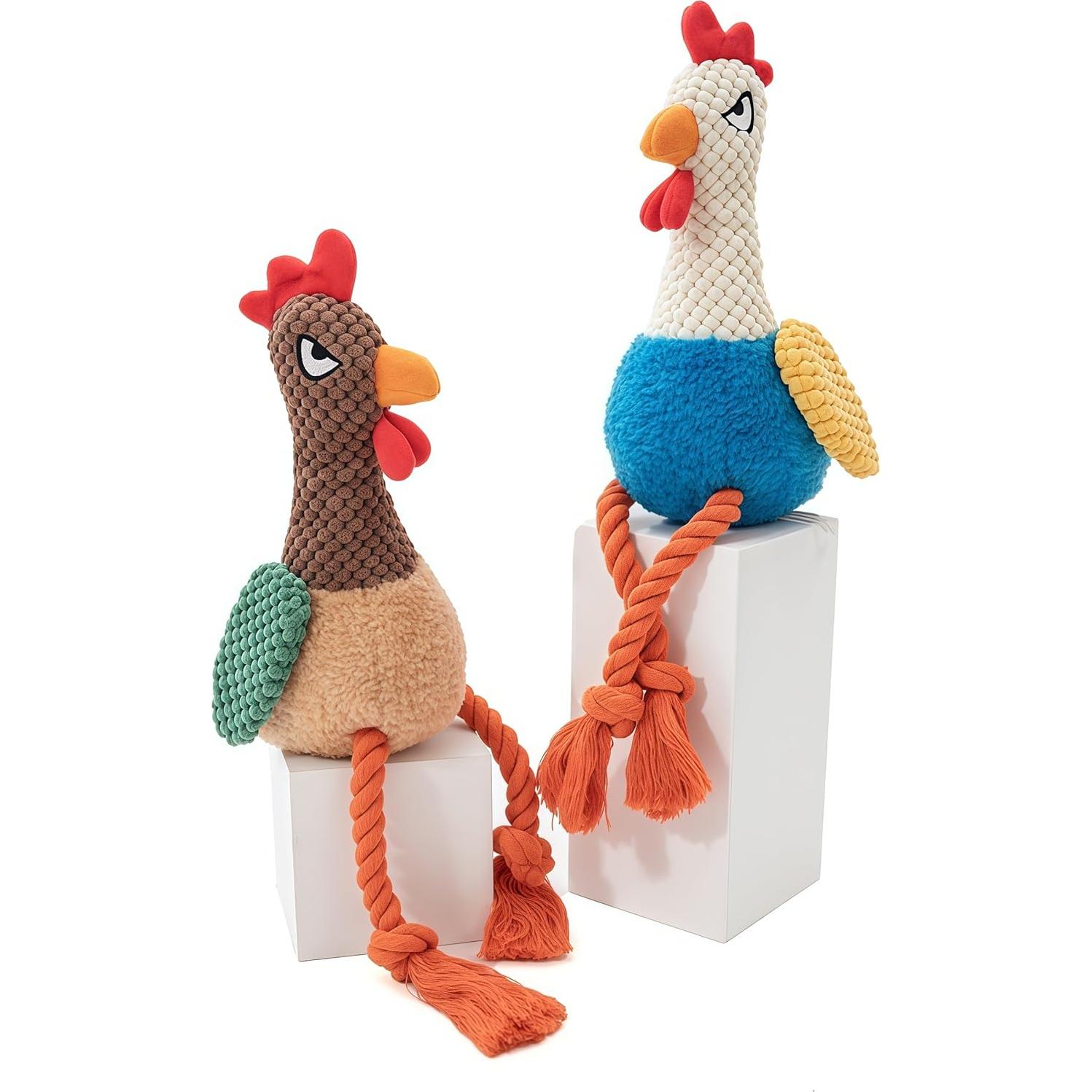 Juguete de Perro de Peluche PandySarp Gallo Azul 25cm