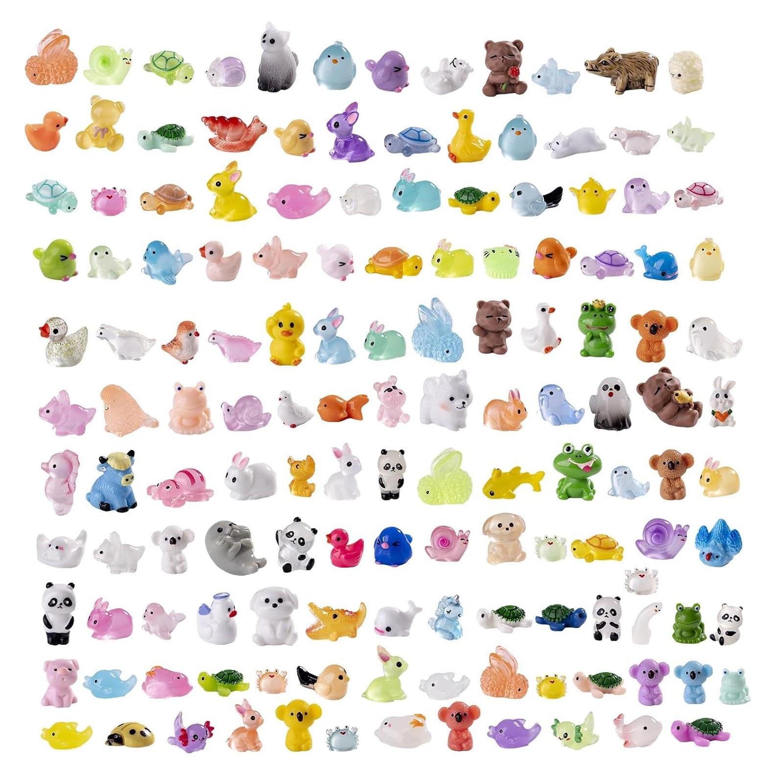 Paquete 140 Figuritas Mini Animales Jrootouh para Decoración