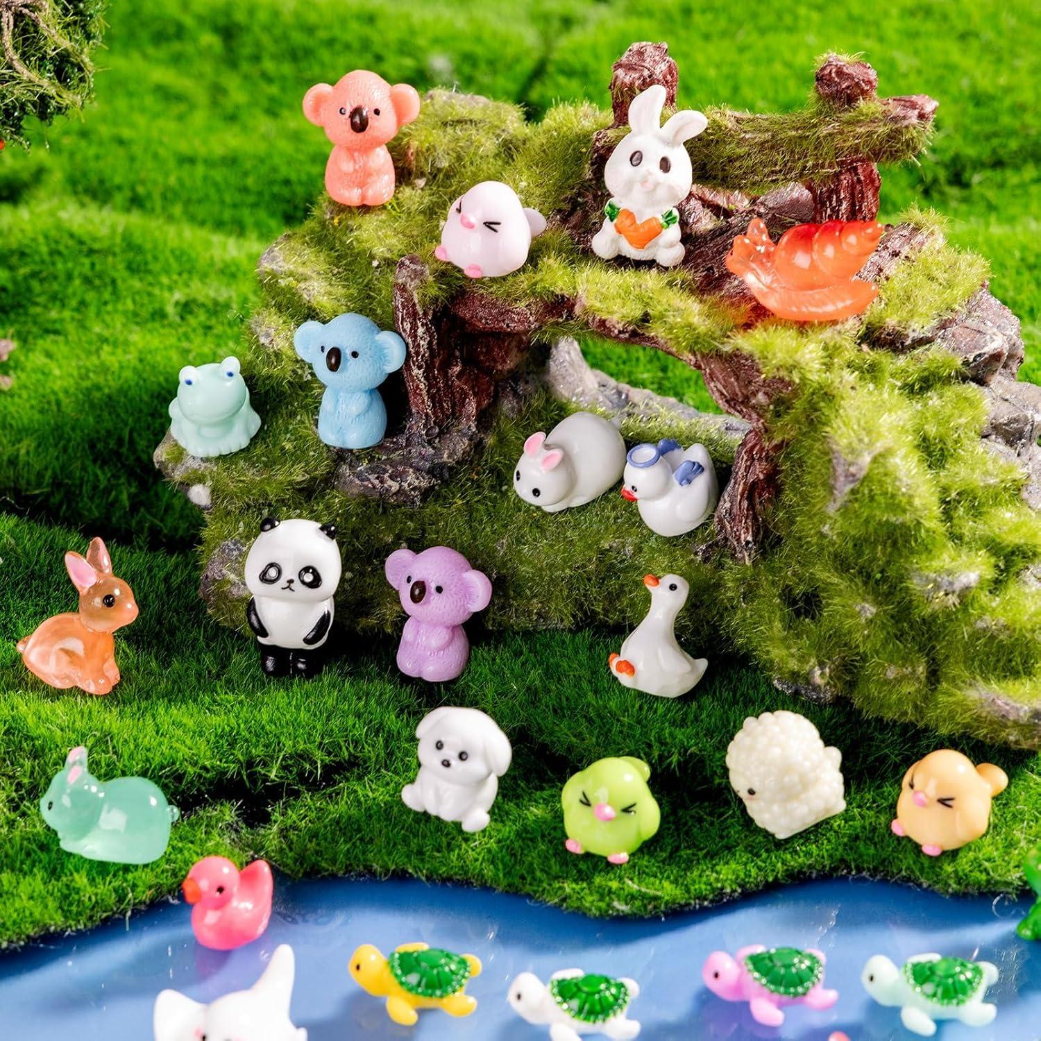 Paquete 140 Figuritas Mini Animales Jrootouh para Decoración
