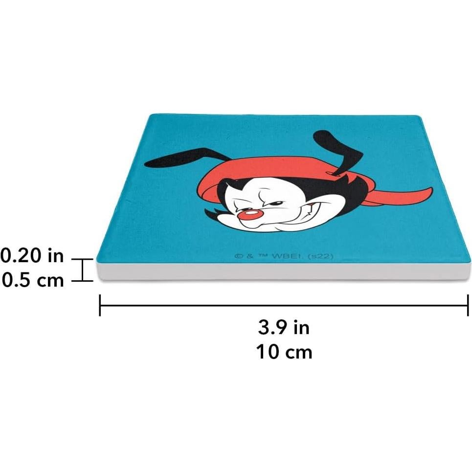 Set de 2 Posavasos de Cerámica Animaniacs 9.9 cm con Base de Corcho