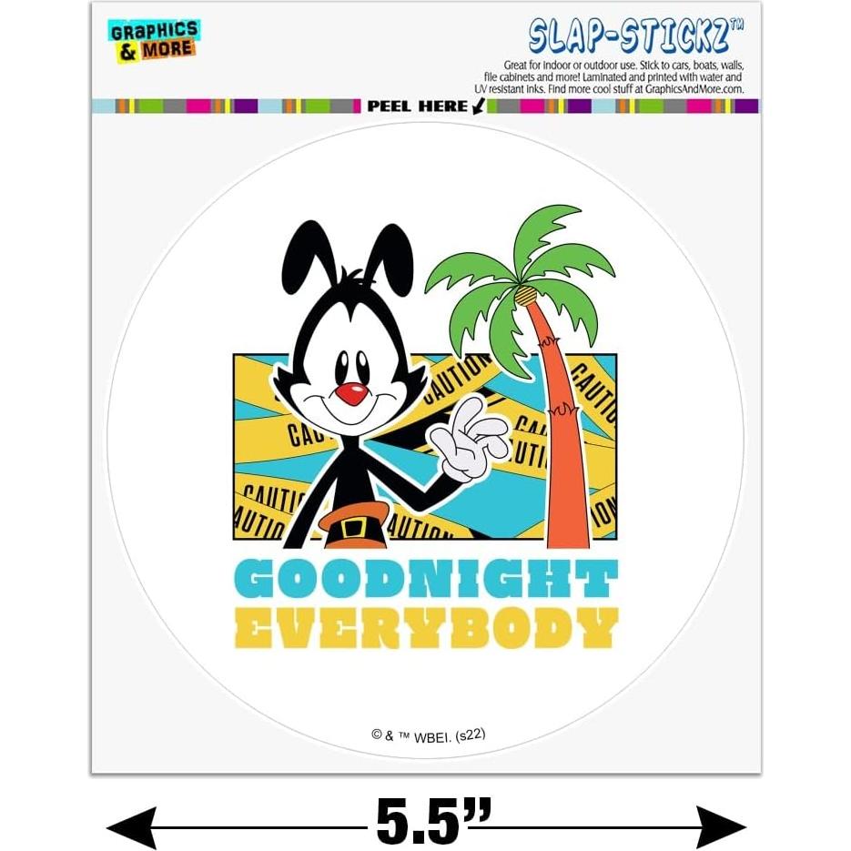 Etiqueta de Parachoques Animaniacs 14cm Graphics & More