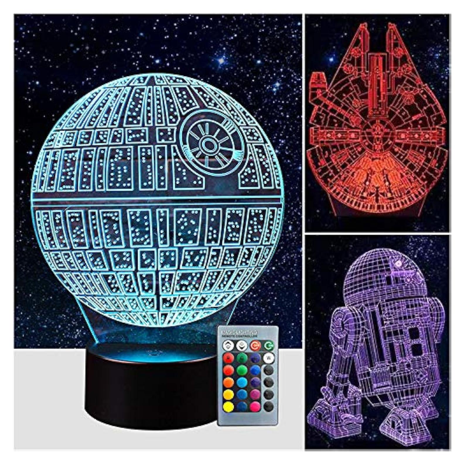 Luz Nocturna 3D Manco Star Wars 16 Colores y 3 Patrones