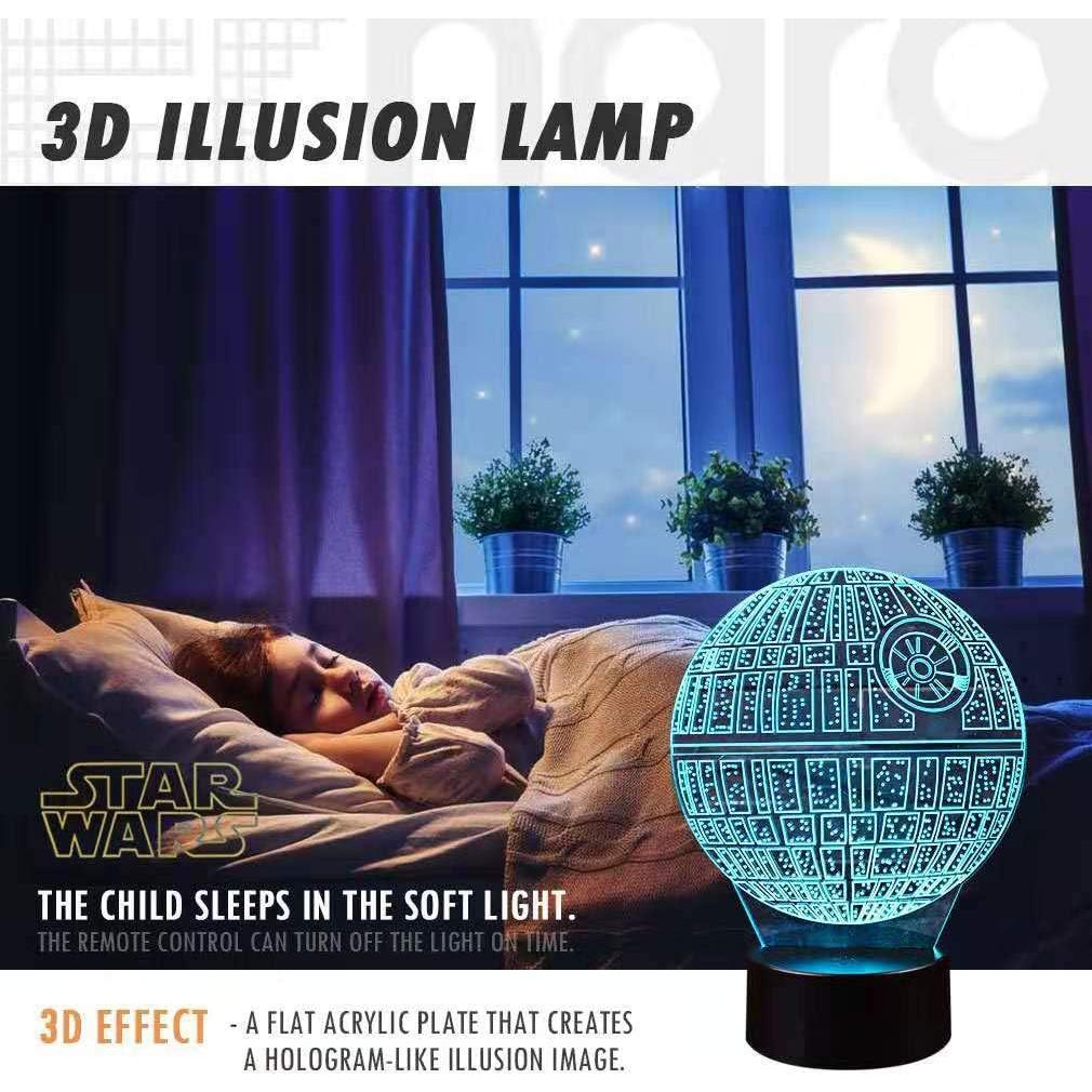 Luz Nocturna 3D Manco Star Wars 16 Colores y 3 Patrones