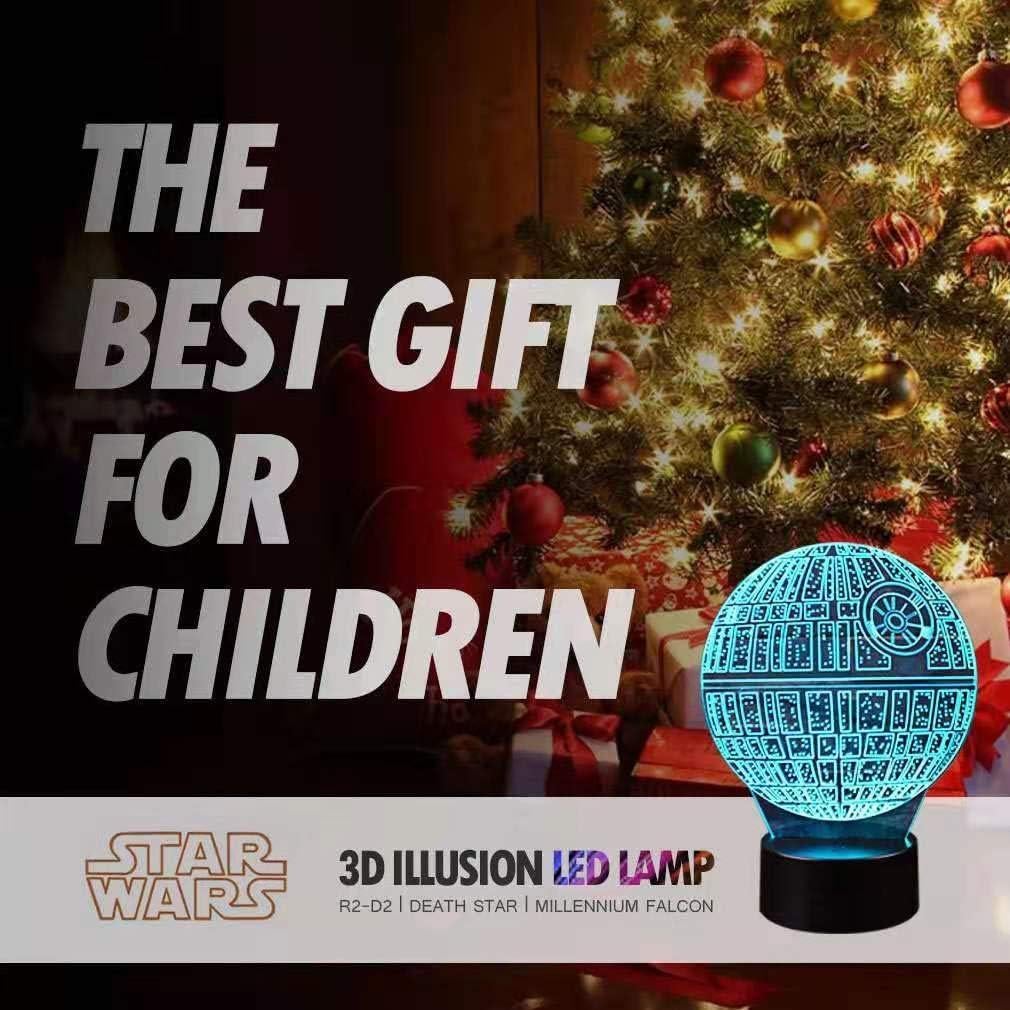 Luz Nocturna 3D Manco Star Wars 16 Colores y 3 Patrones