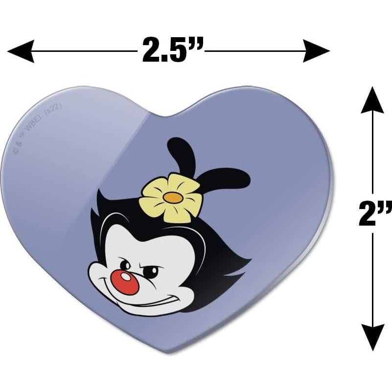 Imán de Nevera Acrílico Corazón Animaniacs 6.4x5.1cm